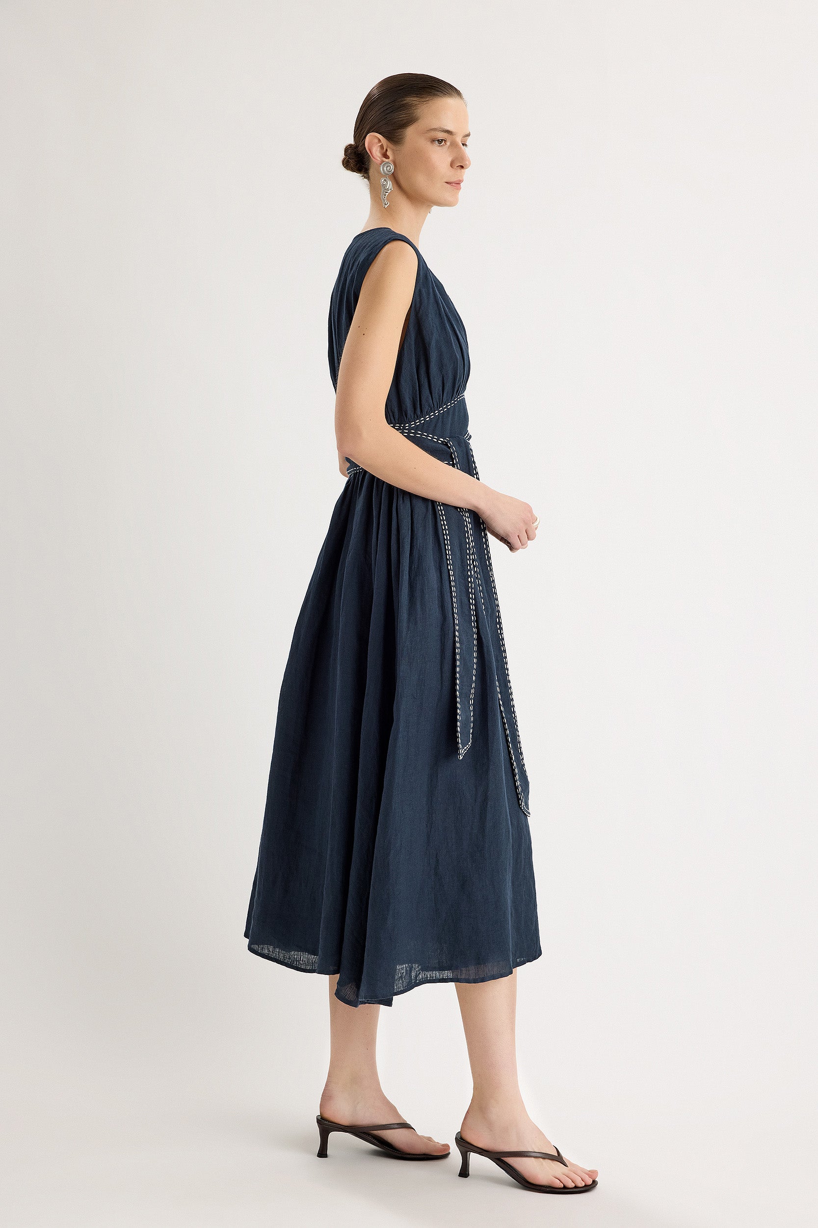 Verena Dress in Navy