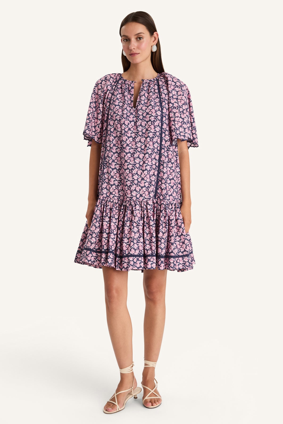 Palermo Dress in Sunset Rose Floral Print