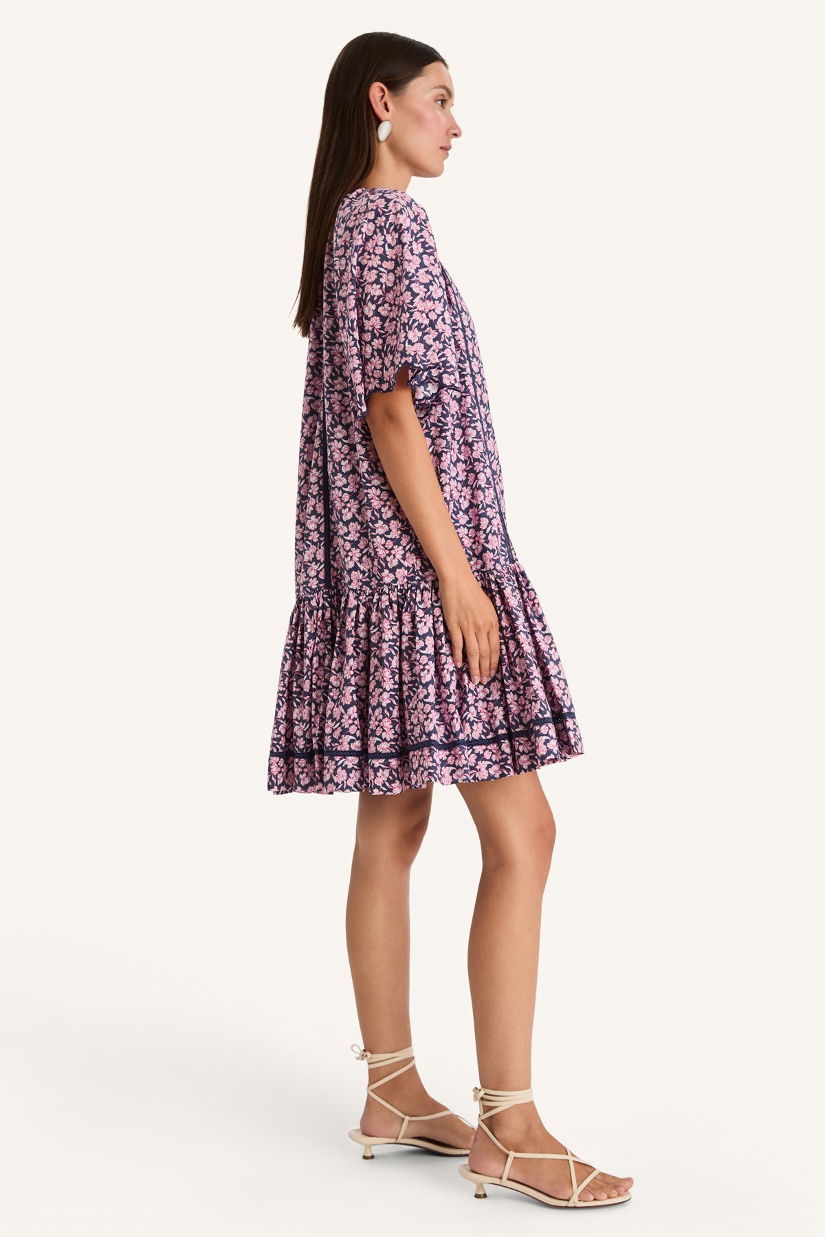 Palermo Dress in Sunset Rose Floral Print