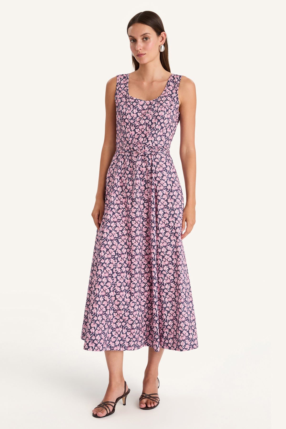 Olea Dress in Sunset Rose Floral Print