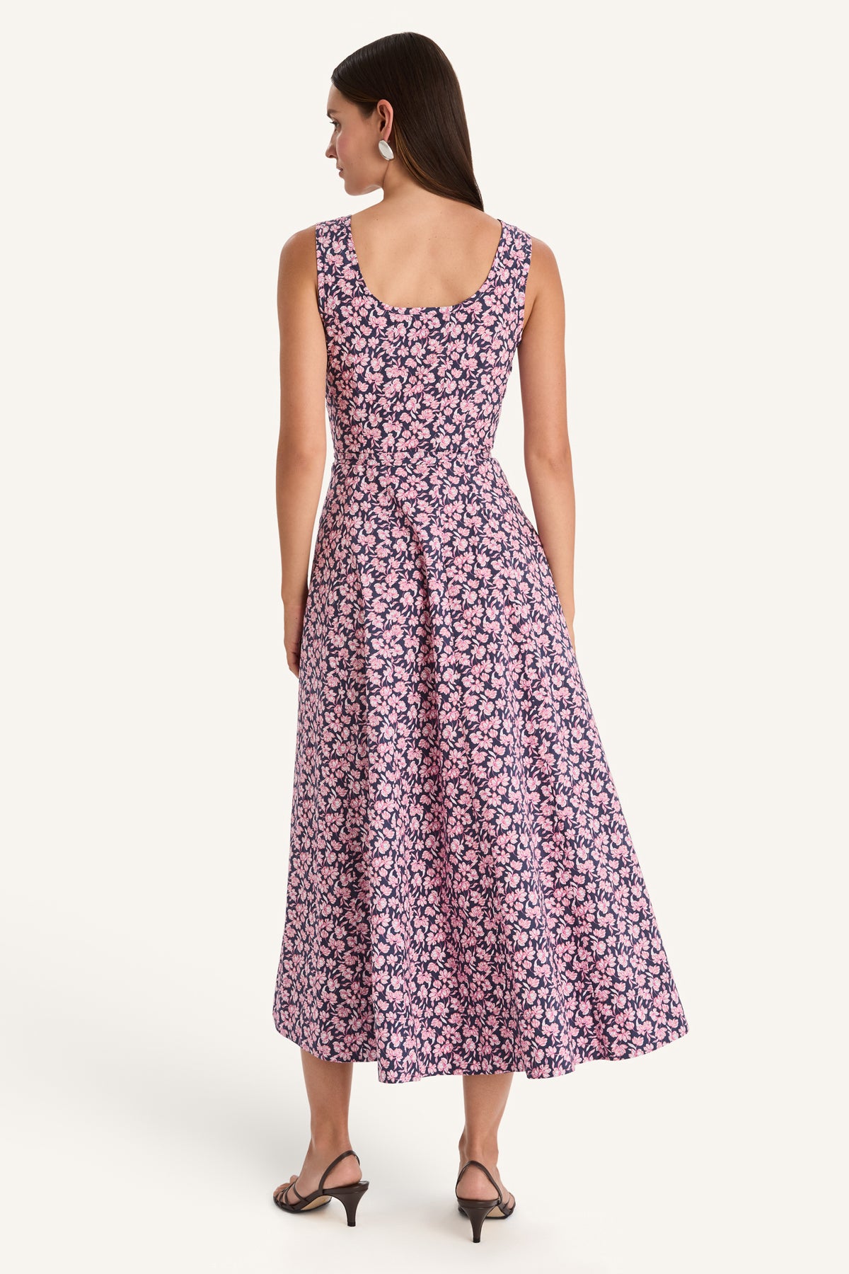 Olea Dress in Sunset Rose Floral Print