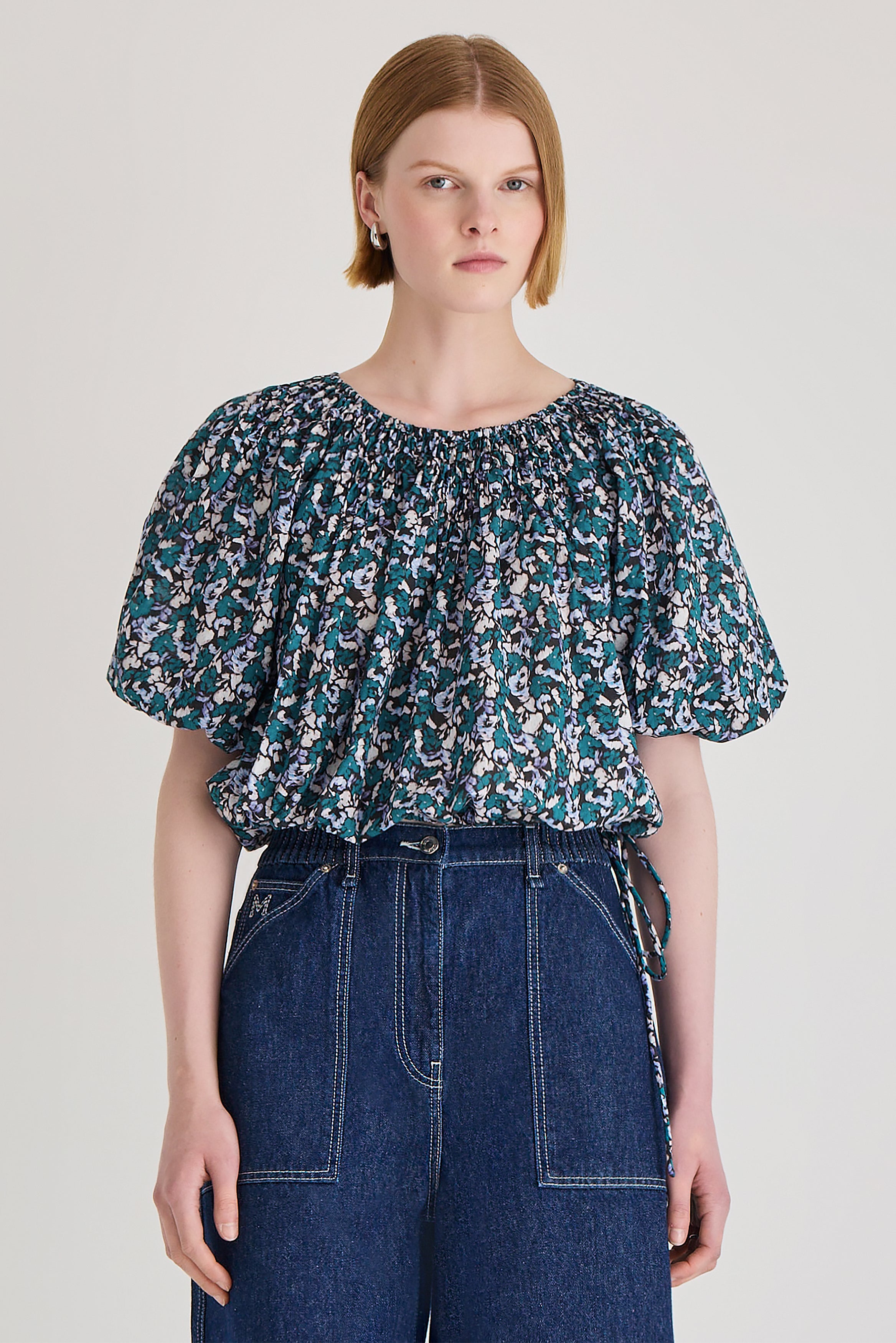 Lotus Print Top in Mosaic Drift Print