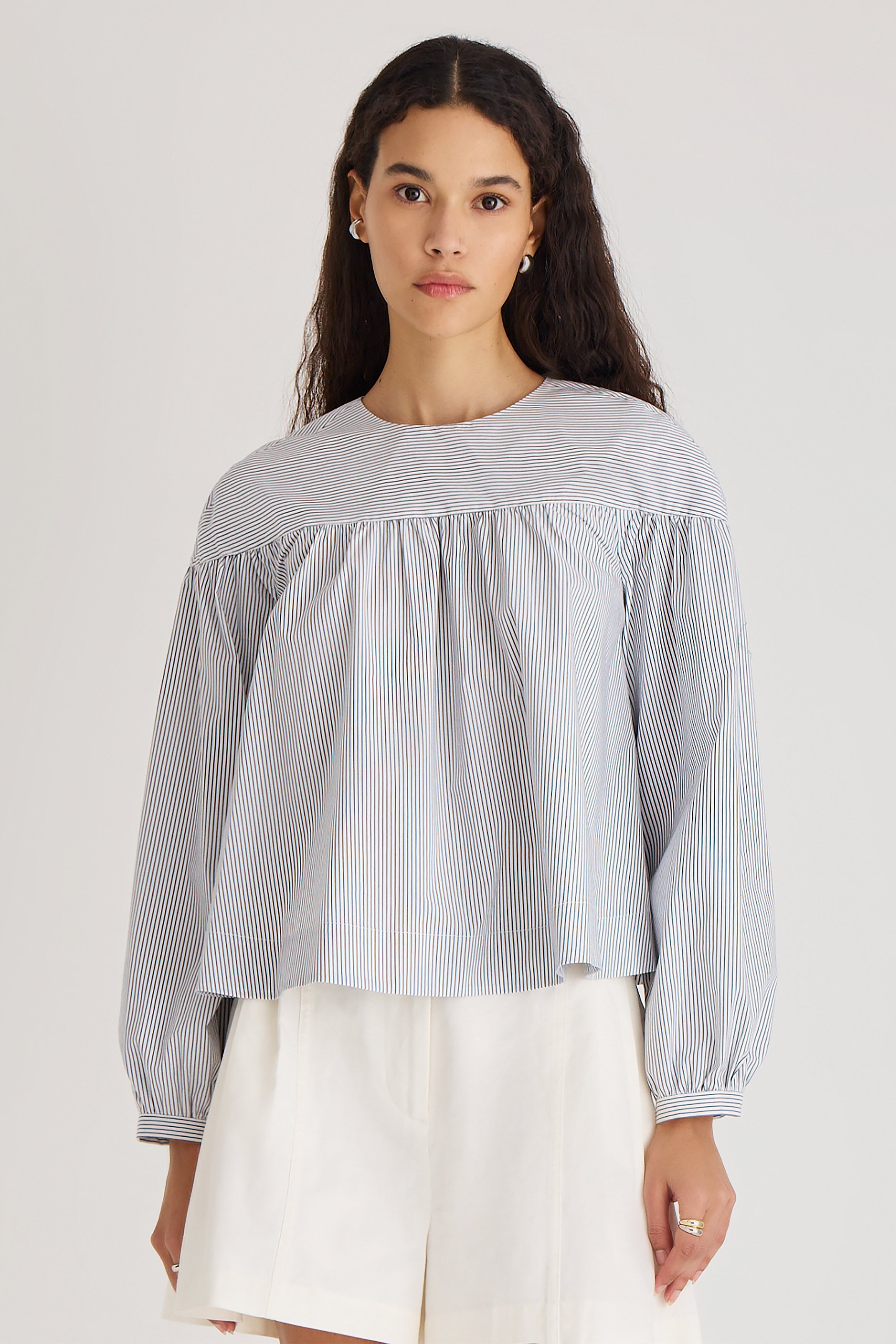 Kira Top in Admiral Navy Stripe