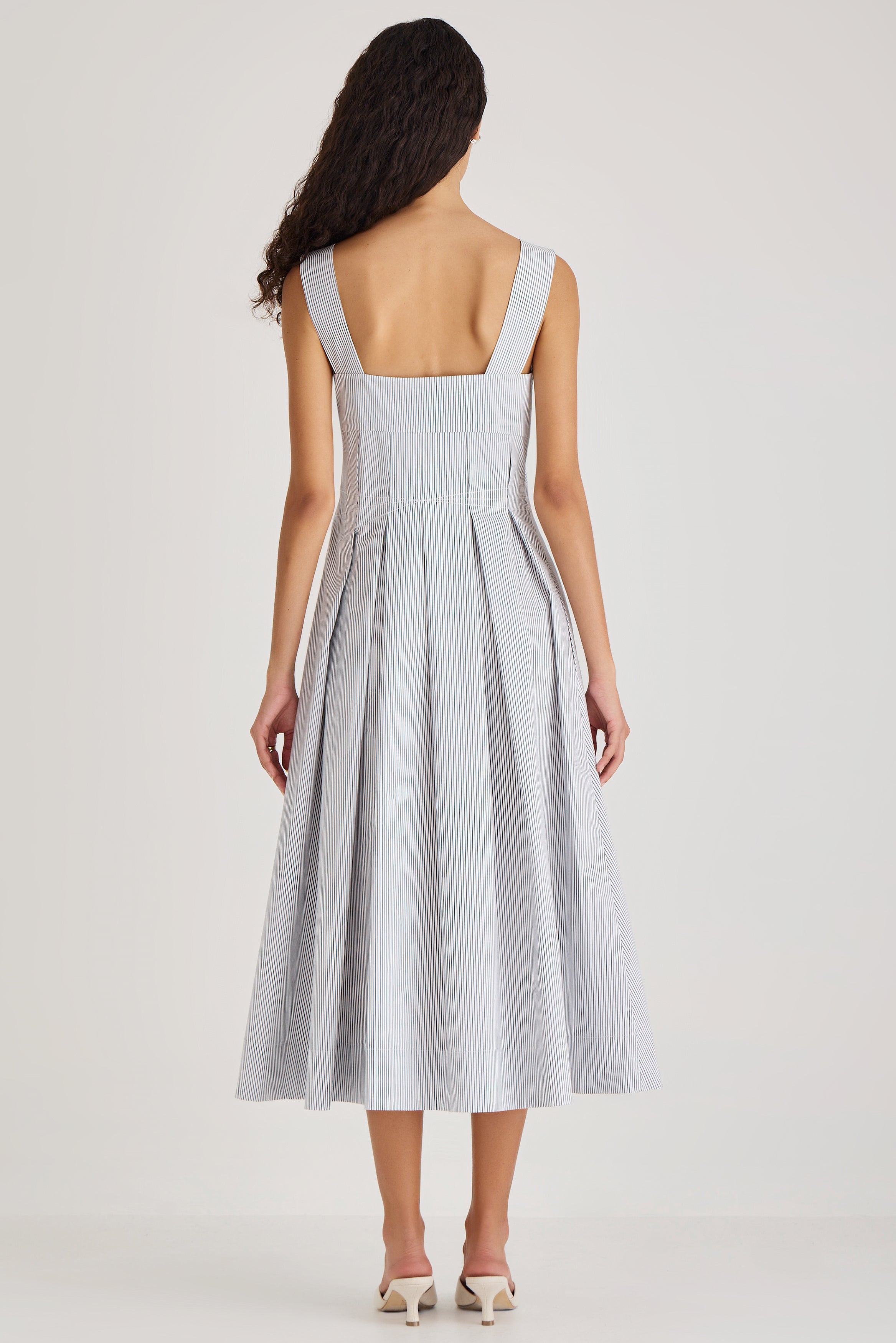 Nara Dress in Admiral Navy Stripe