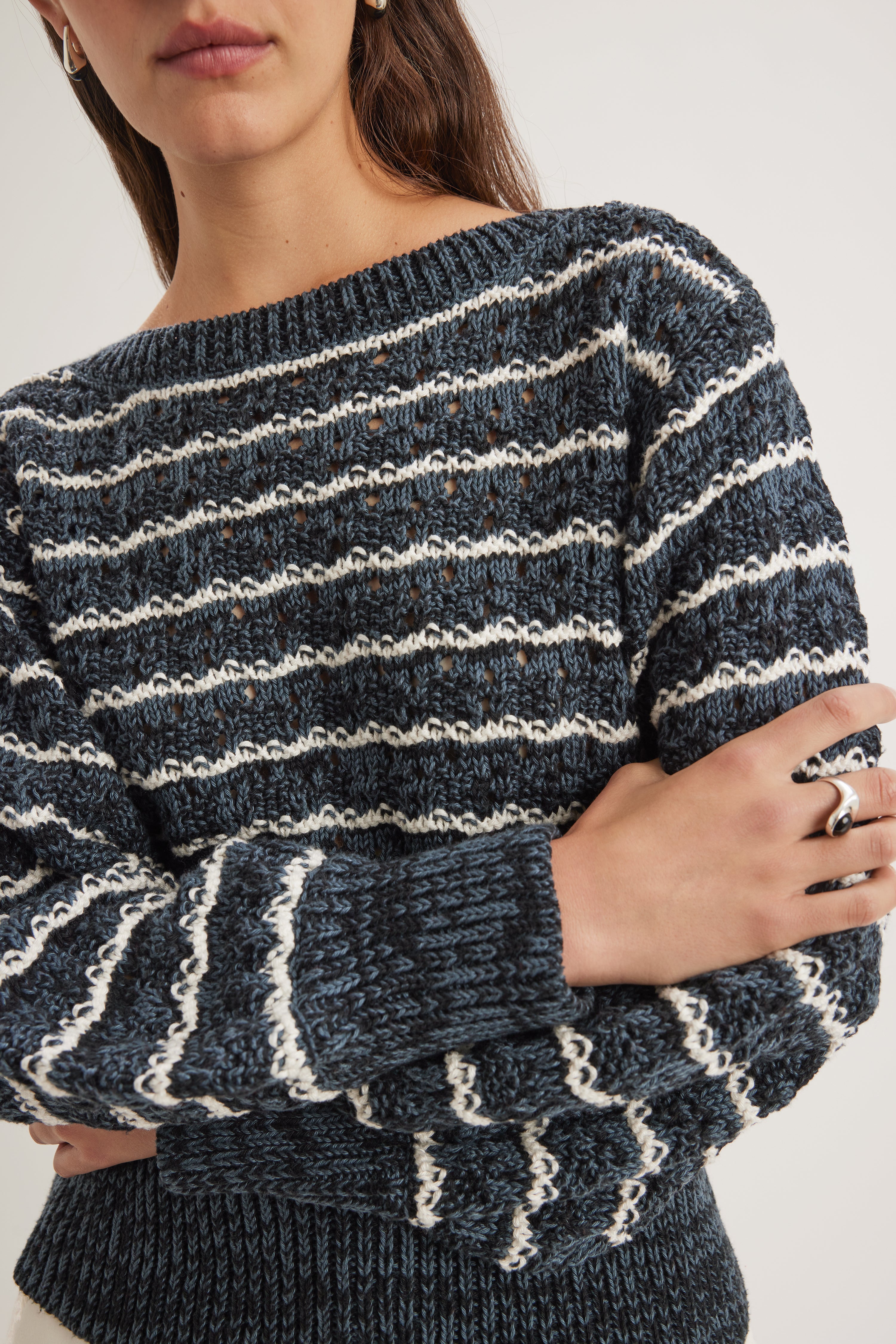 Cy Sweater in Midnight Cream