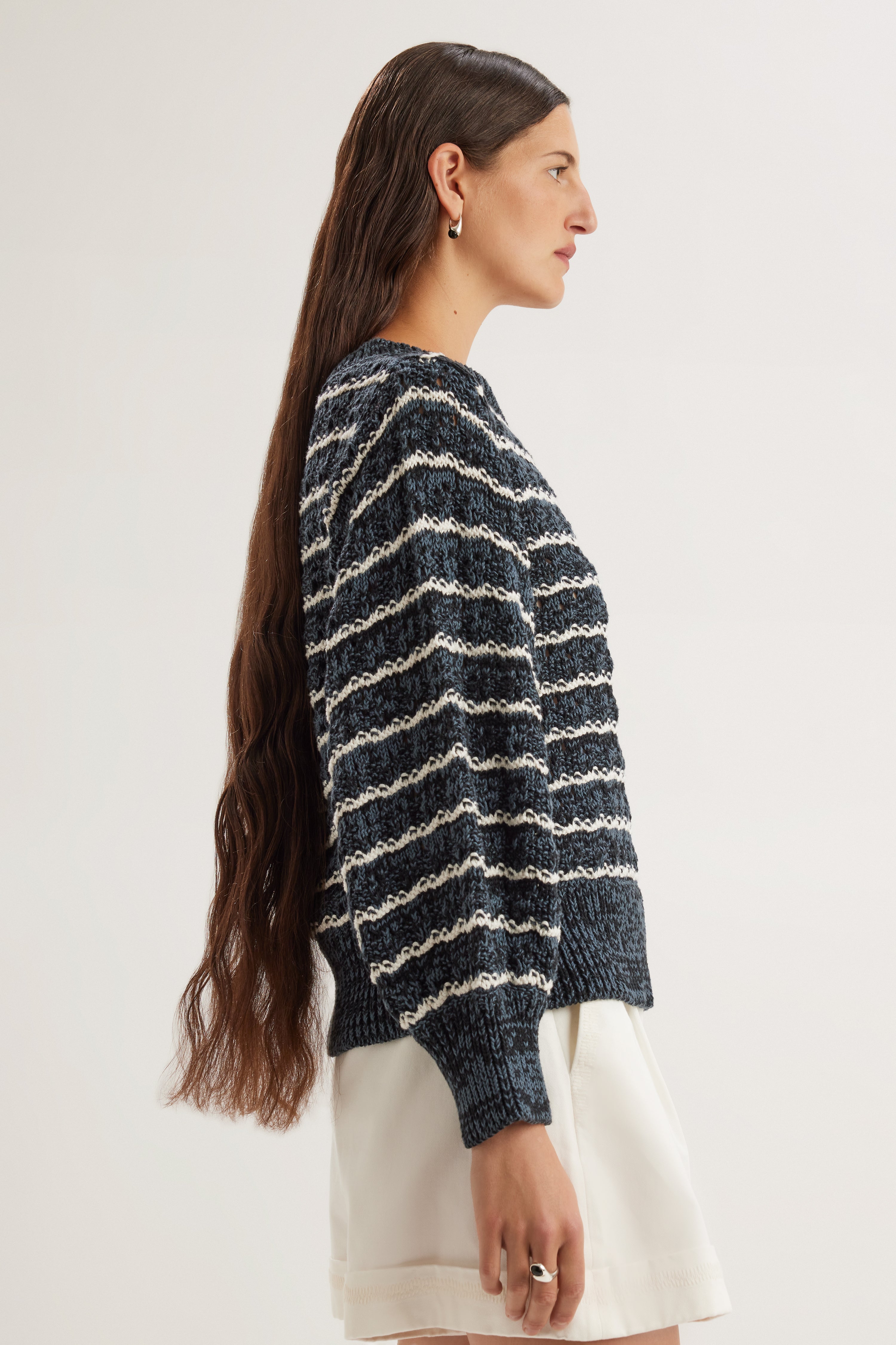Cy Sweater in Midnight Cream