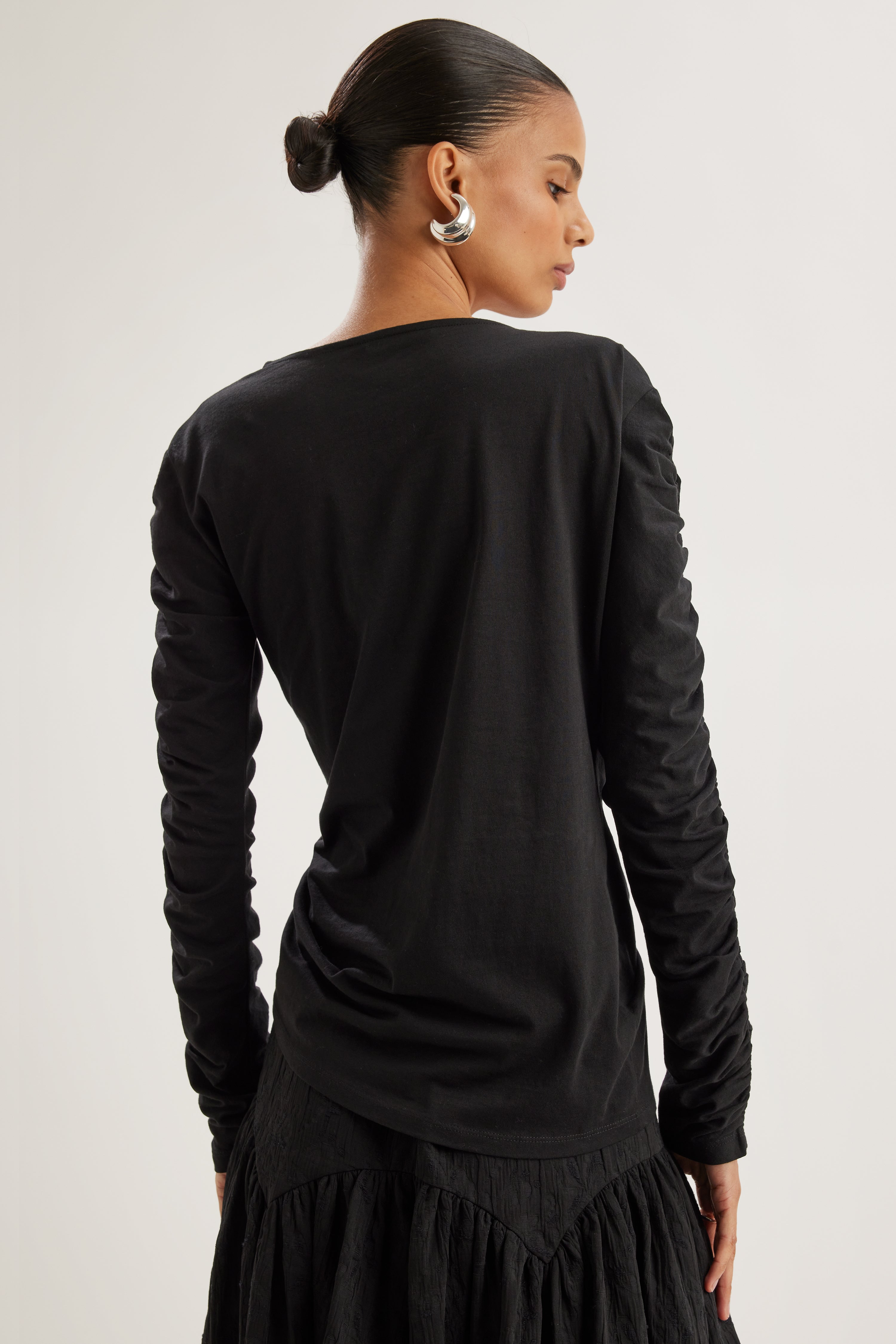 Reverie Long Sleeve Top in Black