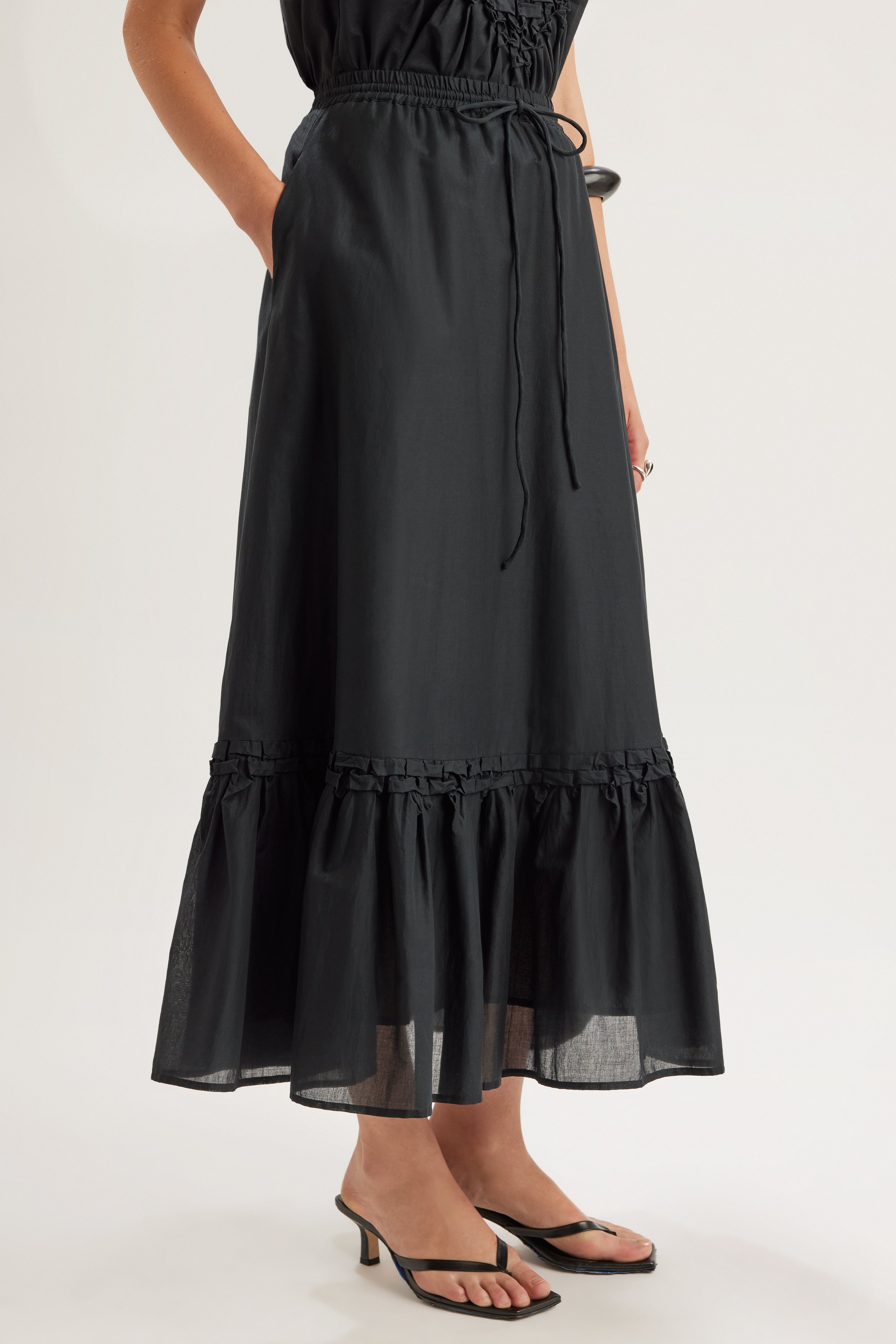 スカート andmary Mel gather skirt Black andmary ANDMARY】Mel gather skirt