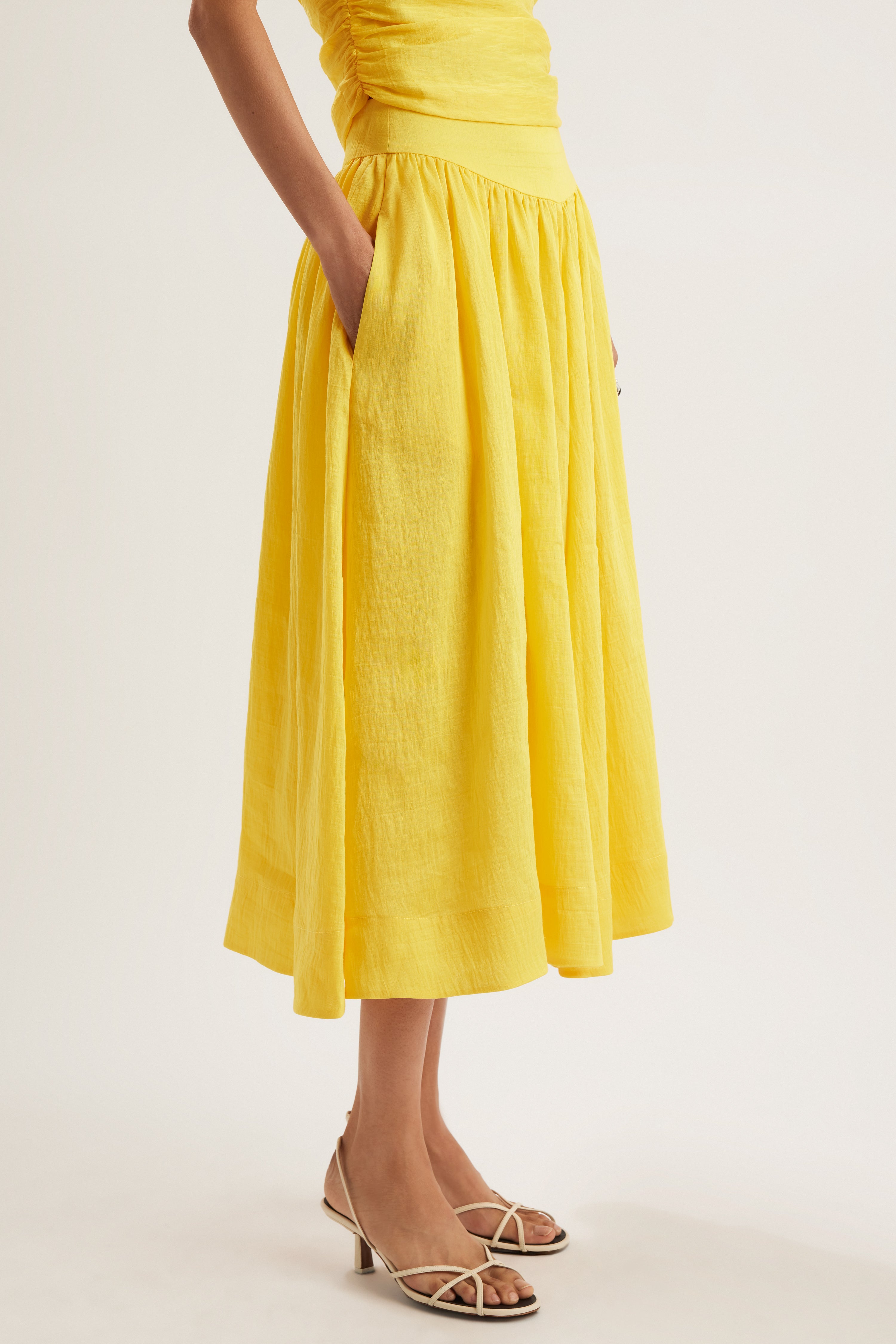 Mire Skirt in Lemon