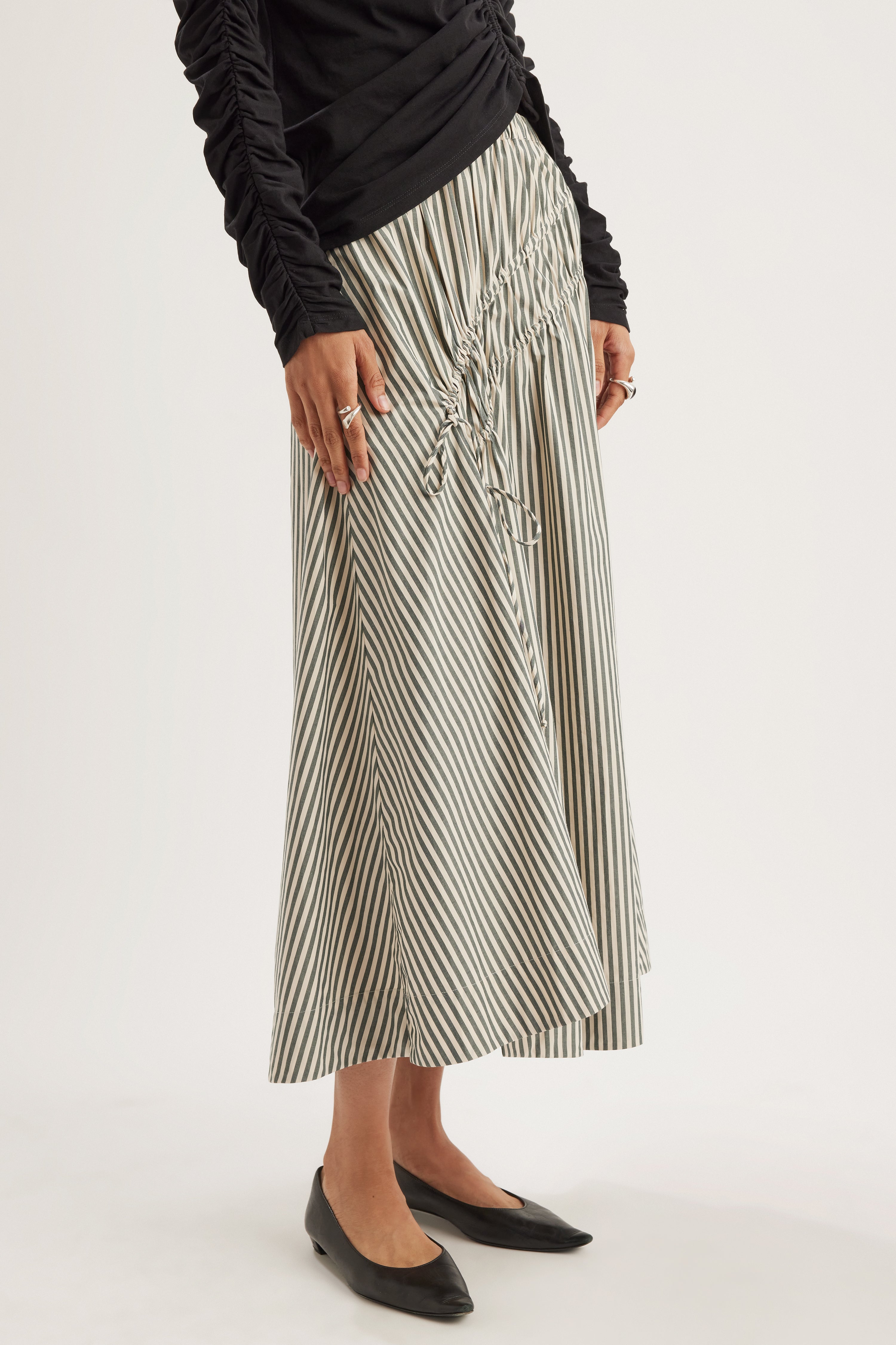 Sabine Skirt in Cedar Stripe