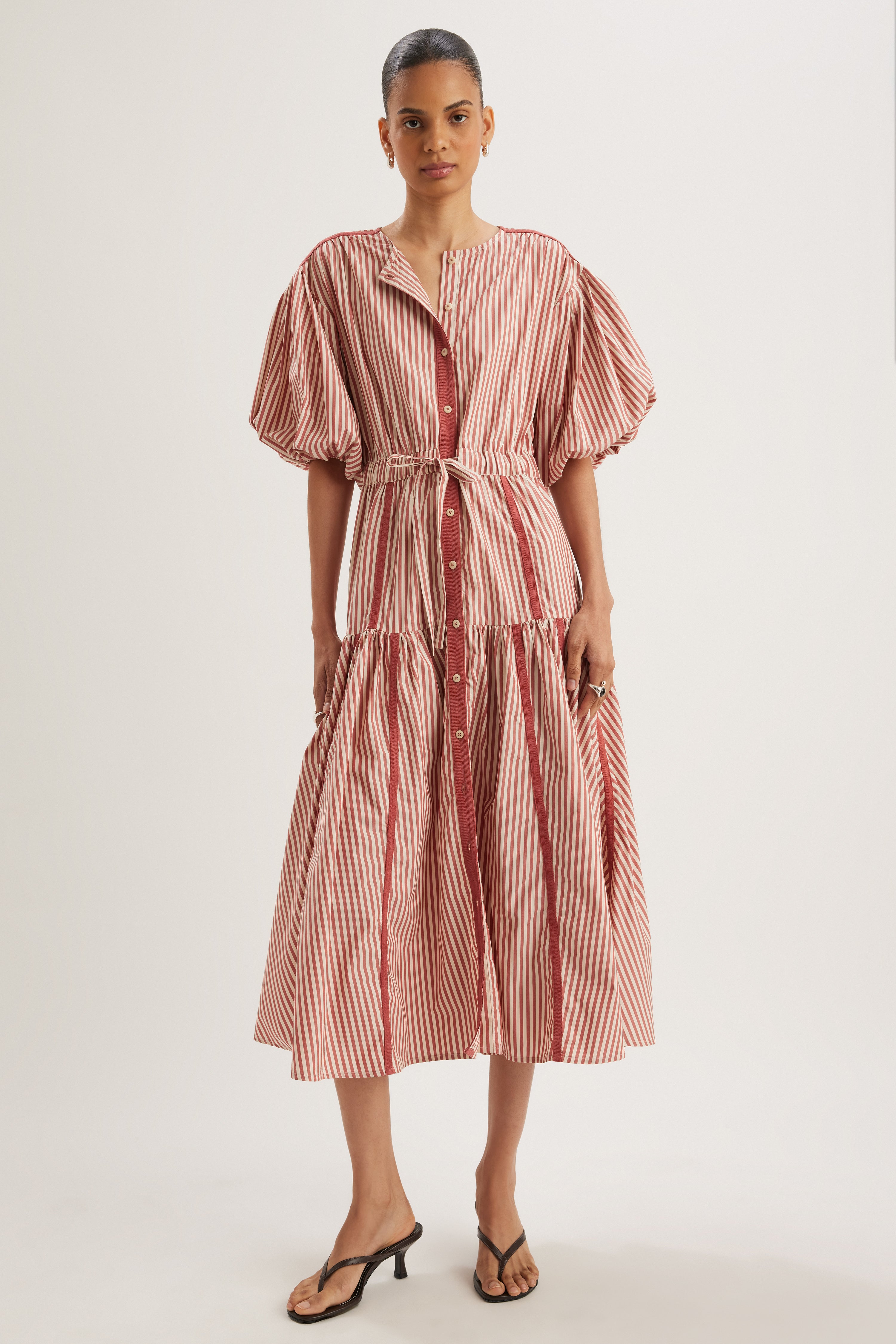 Éliane Dress in Sienna Stripe