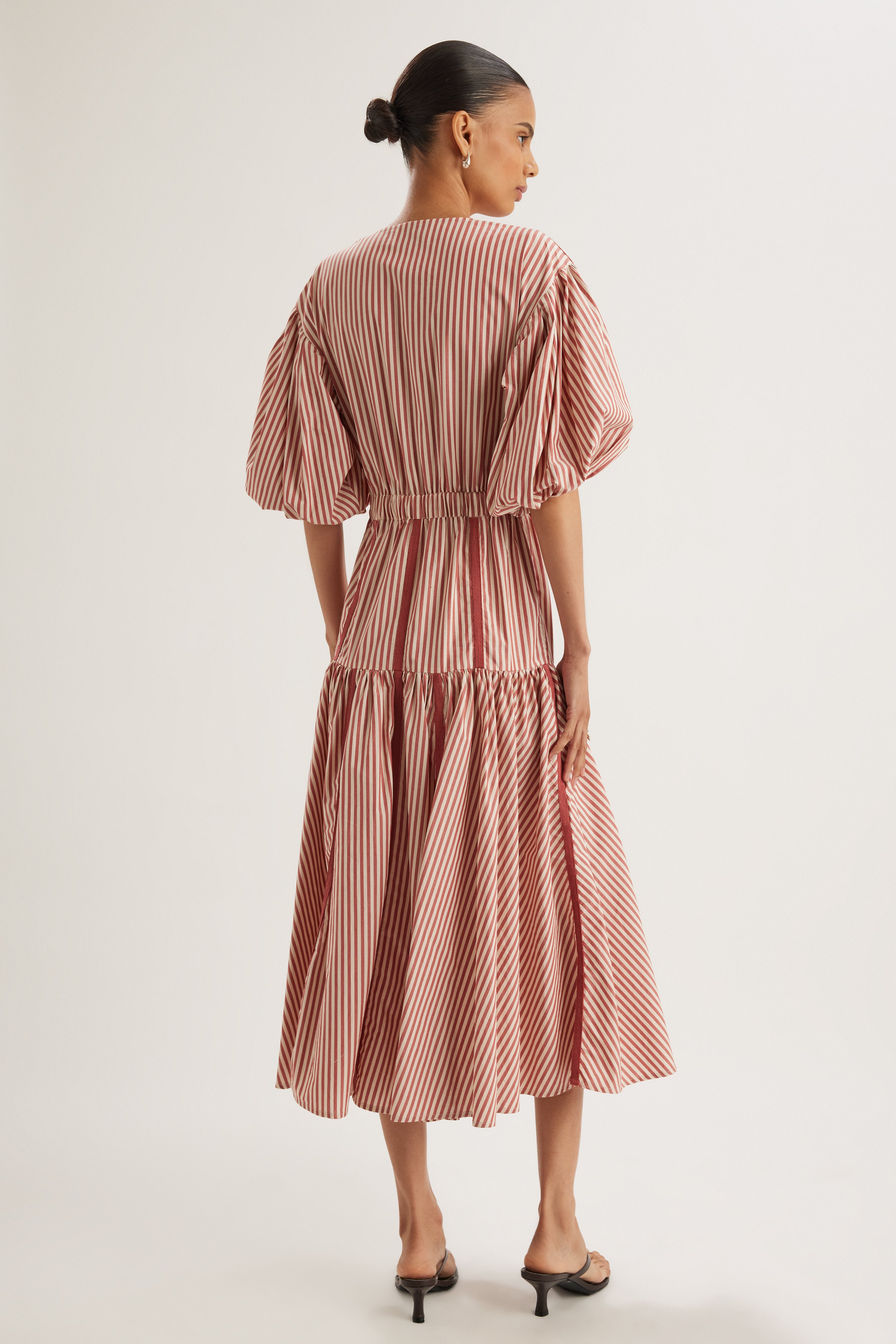 Éliane Dress in Sienna Stripe