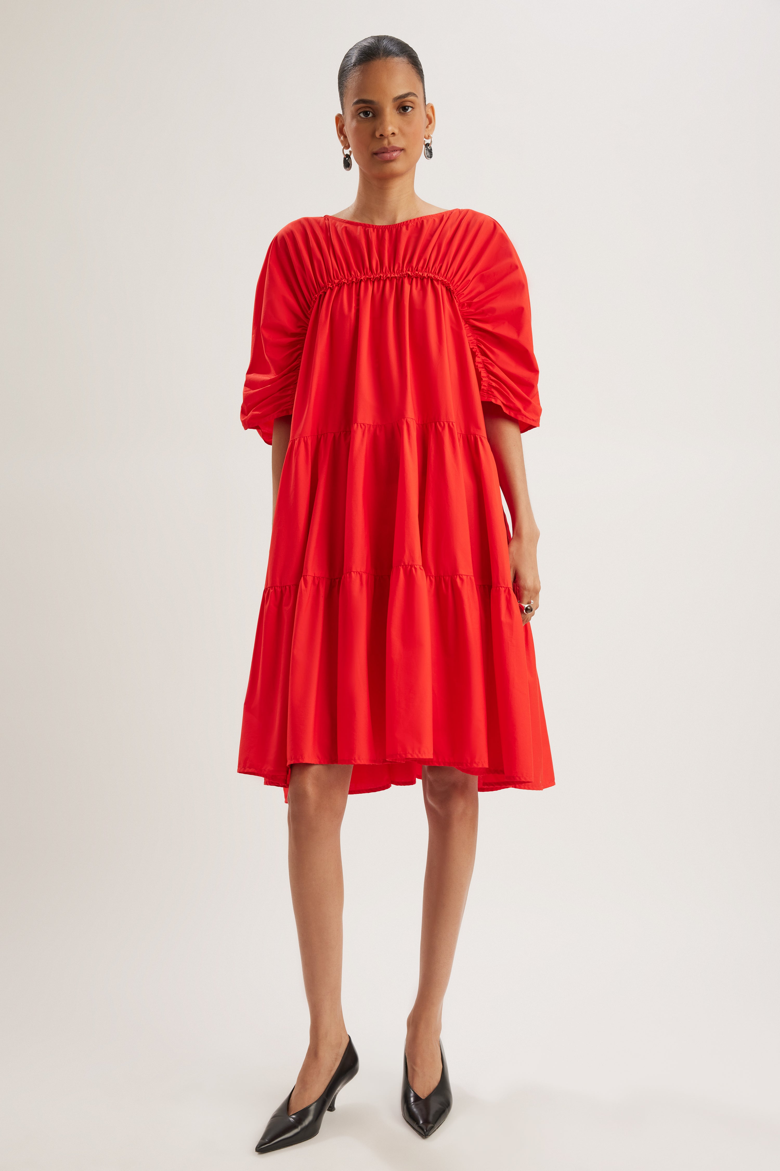 Ines Dress in Cherry