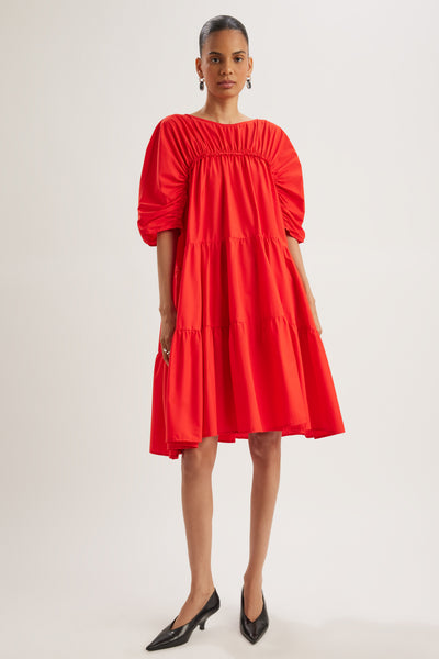 Ines Dress in Cherry