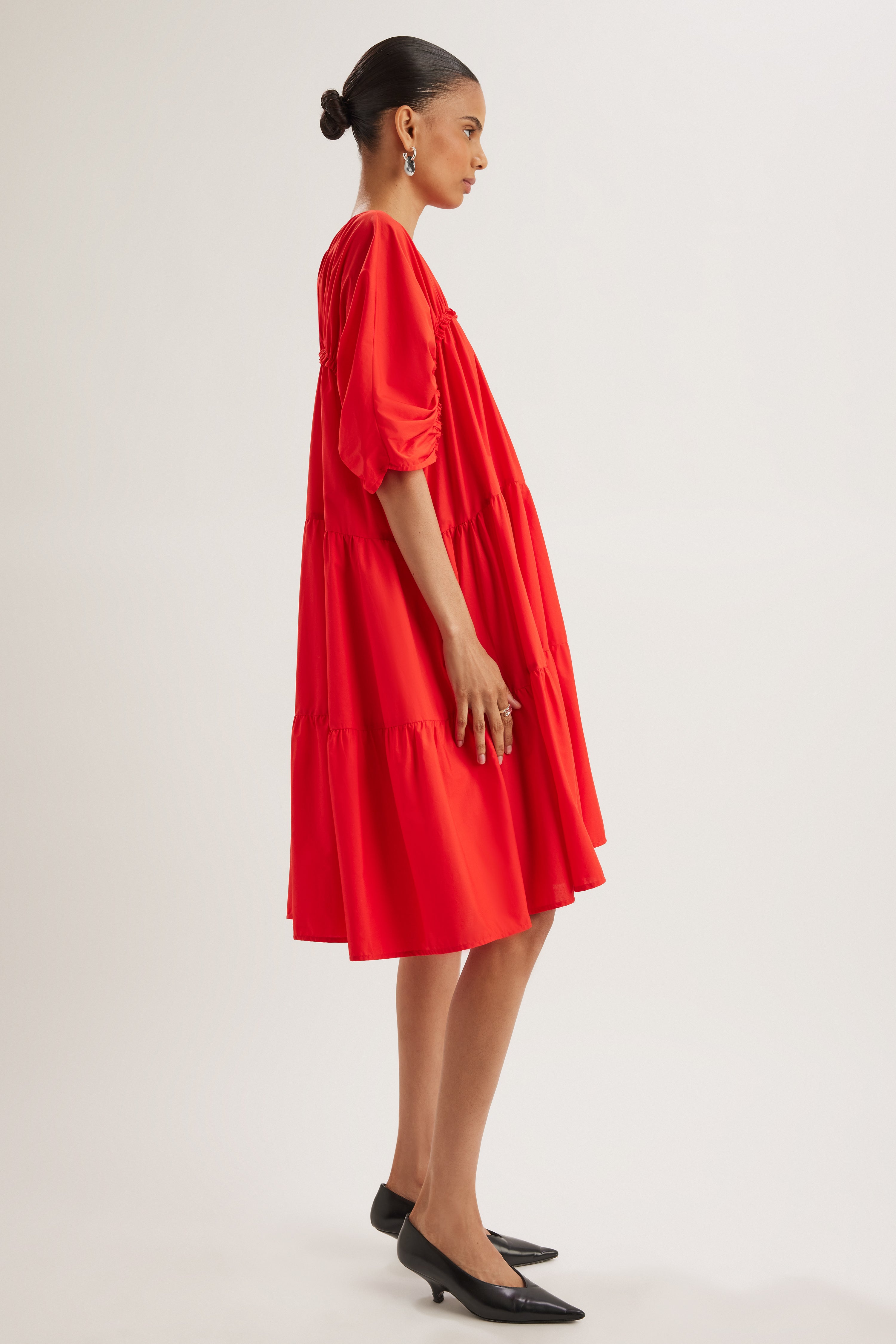 Ines Dress in Cherry