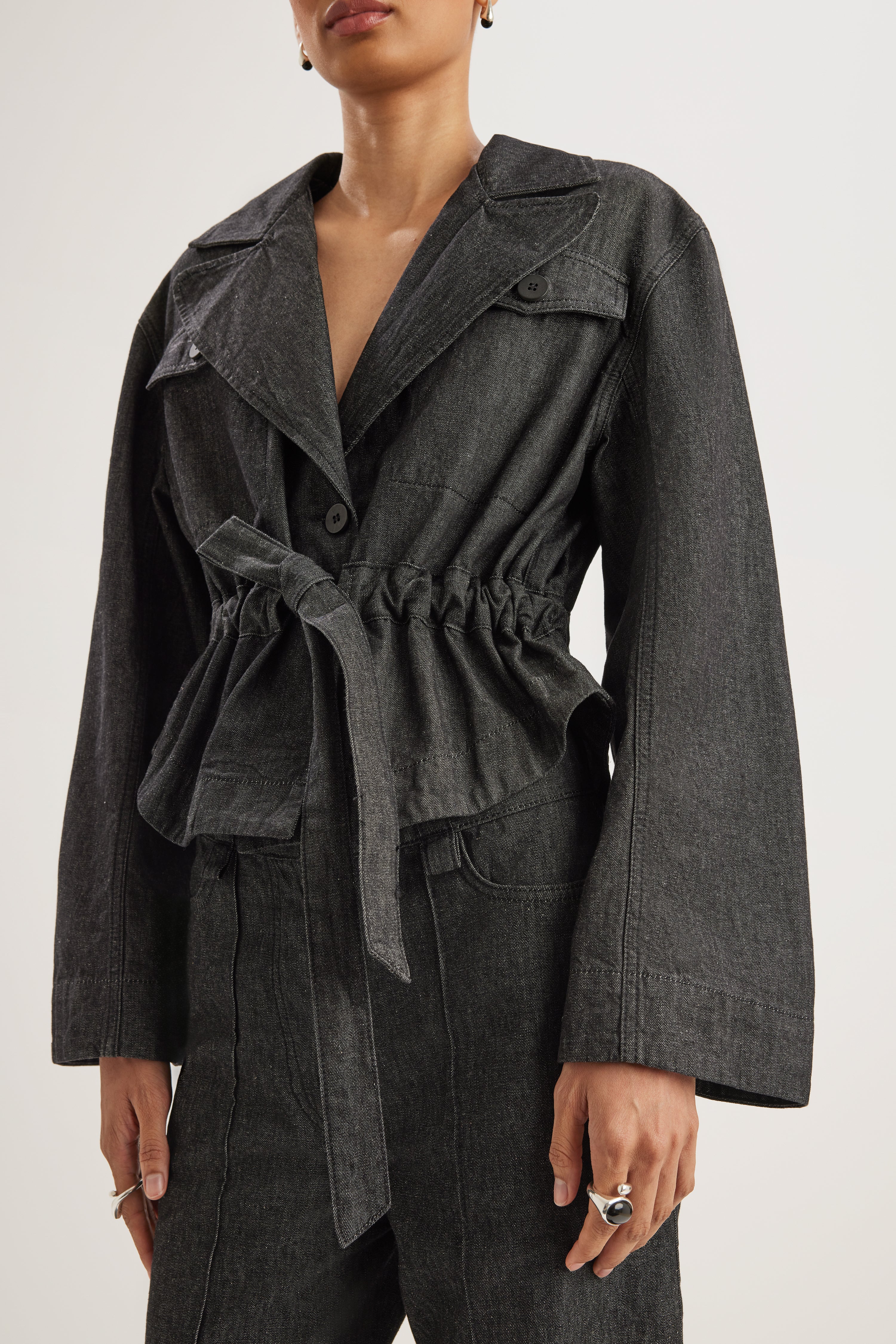 新品 TNH MILTON JEAN Milton Jacket in Black Wash