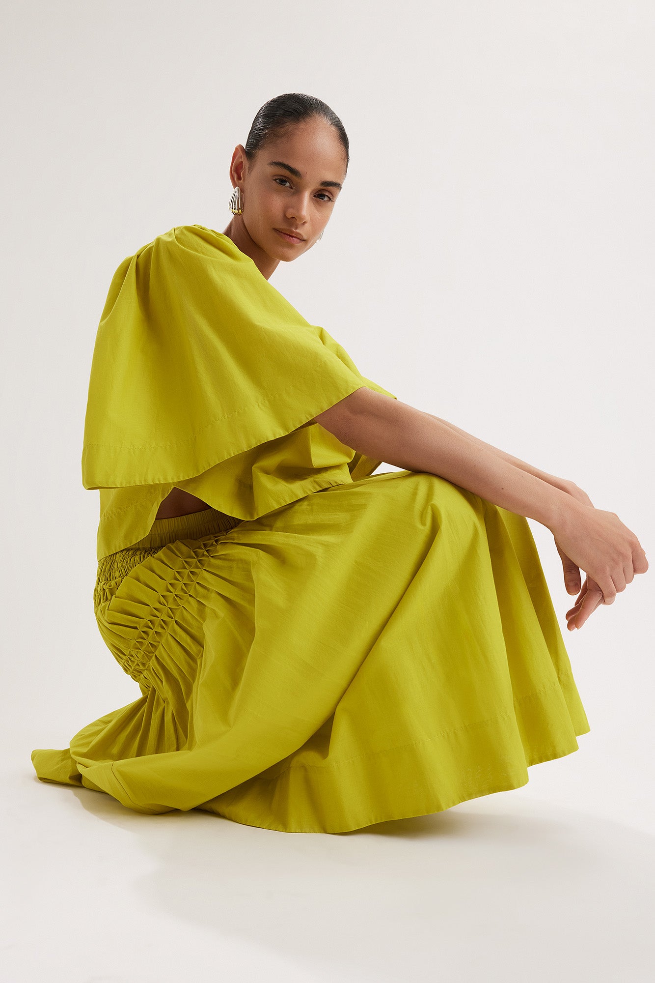 Lahza Skirt in Lime