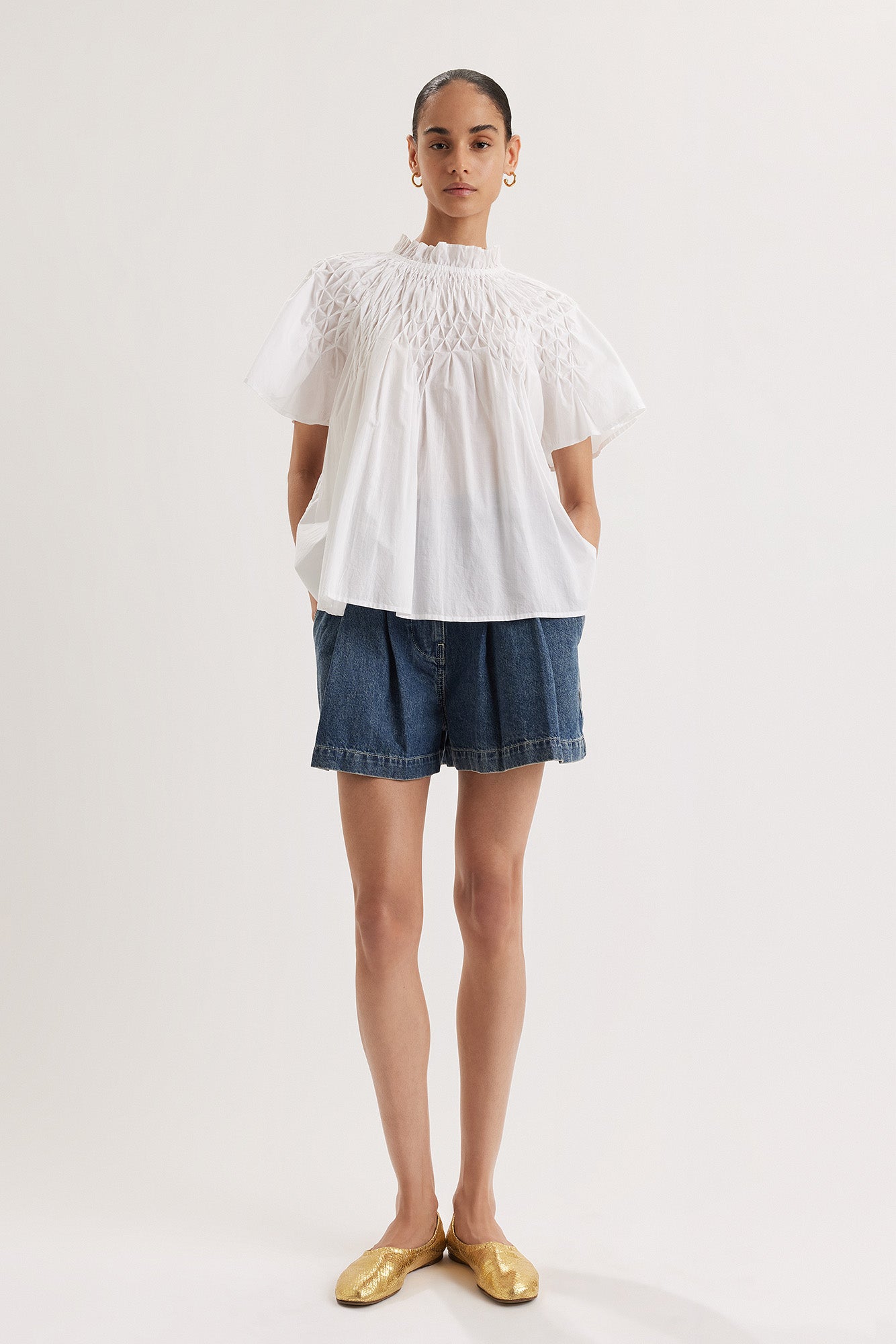 Kay Short in Mid-Blue Wash