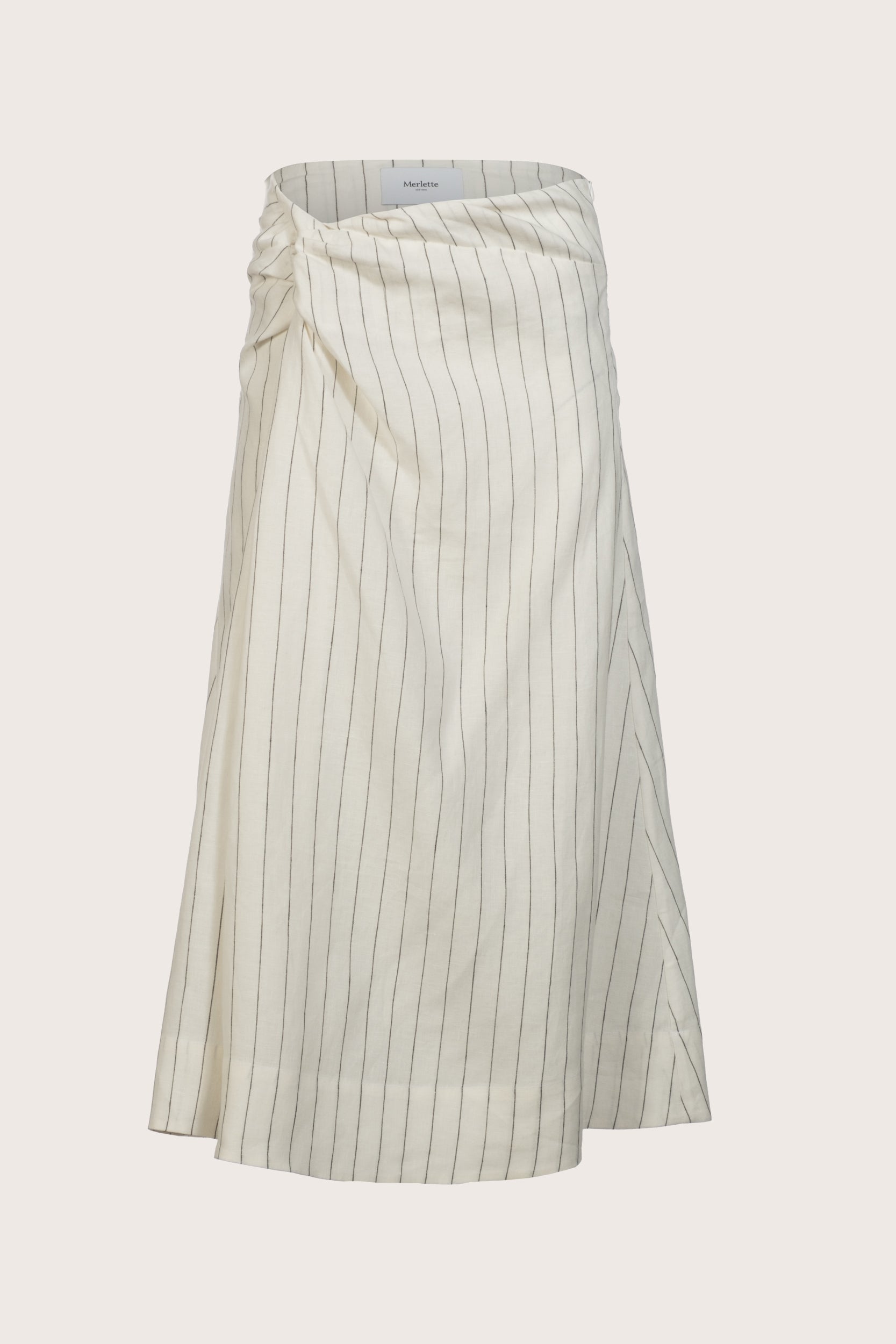 Mehar Skirt in Ivory Black Stripe