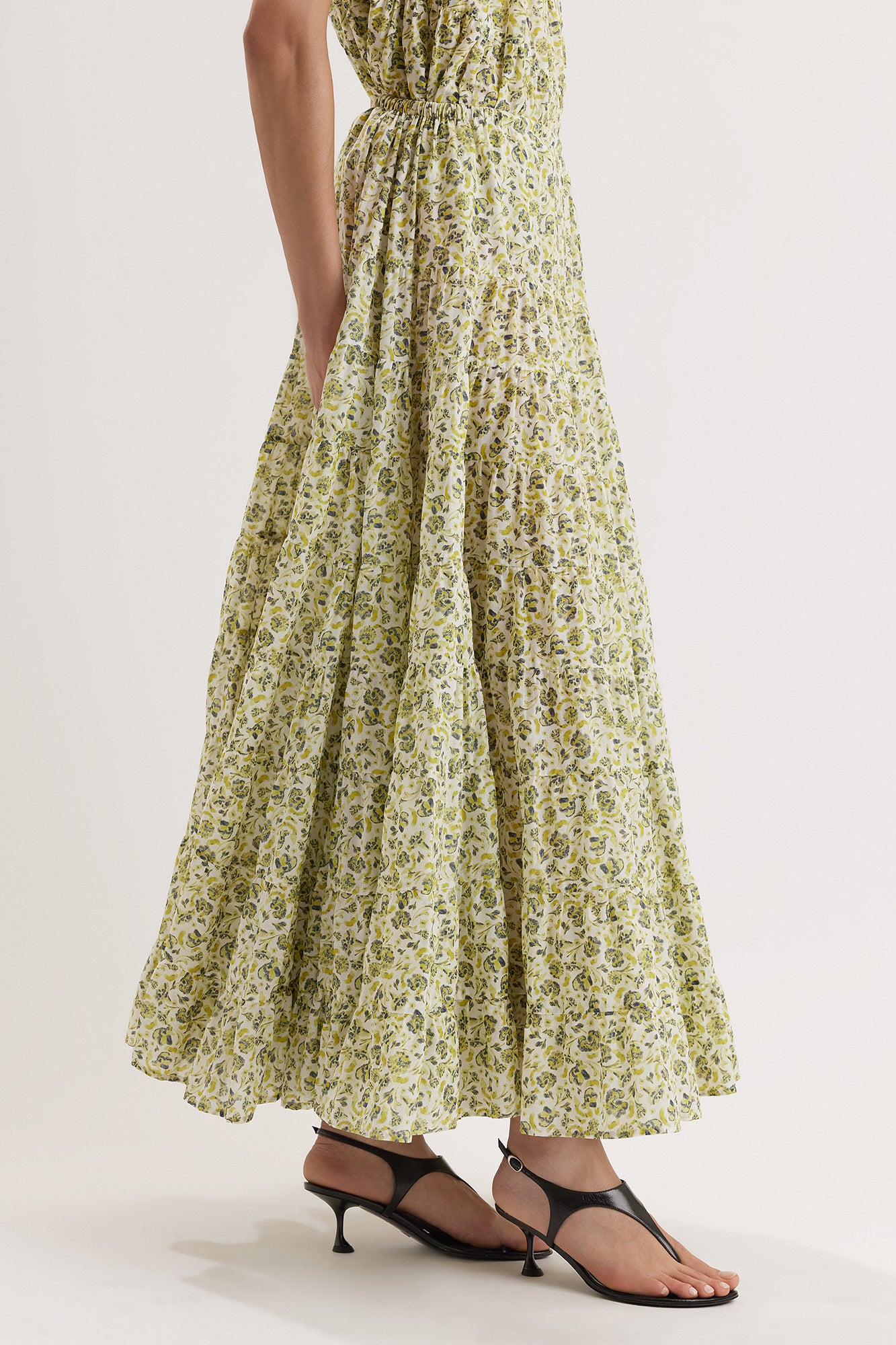 Chandni Skirt in Lime Floral Print