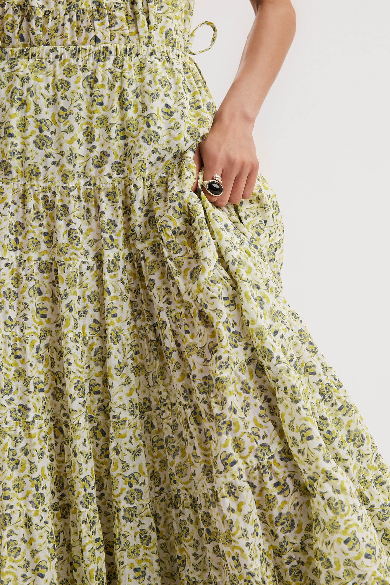 Chandni Skirt in Lime Floral Print