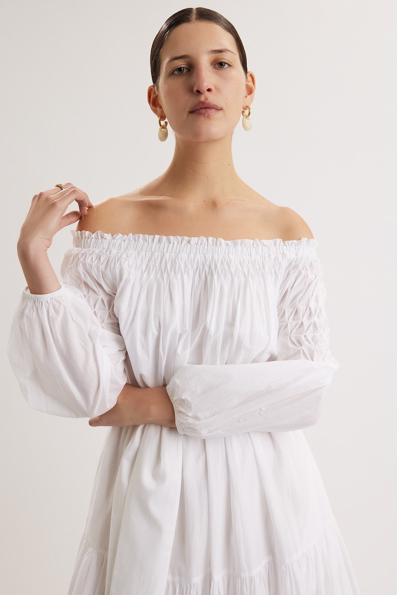 Zaria Dress in White