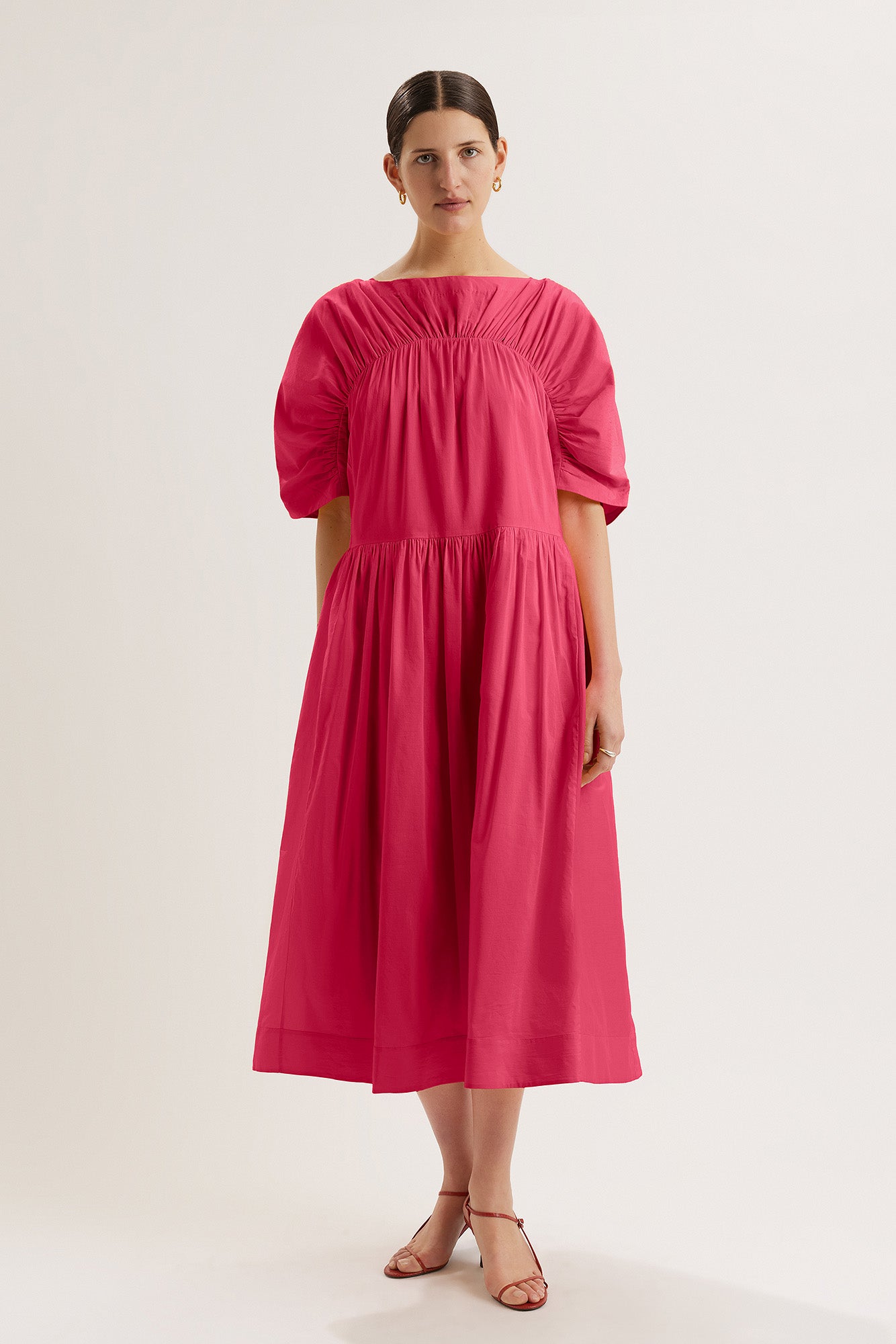 Kashmir Dress in Bougainvillea