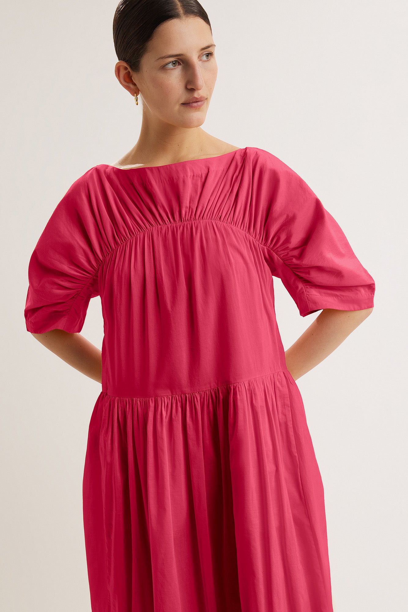 Kashmir Dress in Bougainvillea