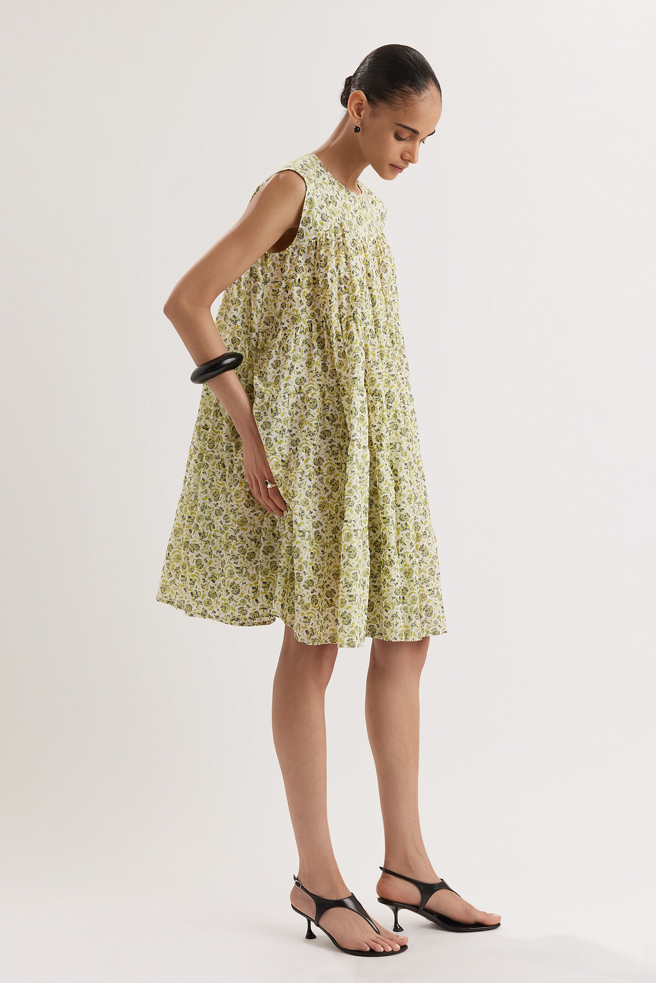 Lanai Dress in Lime Floral Print