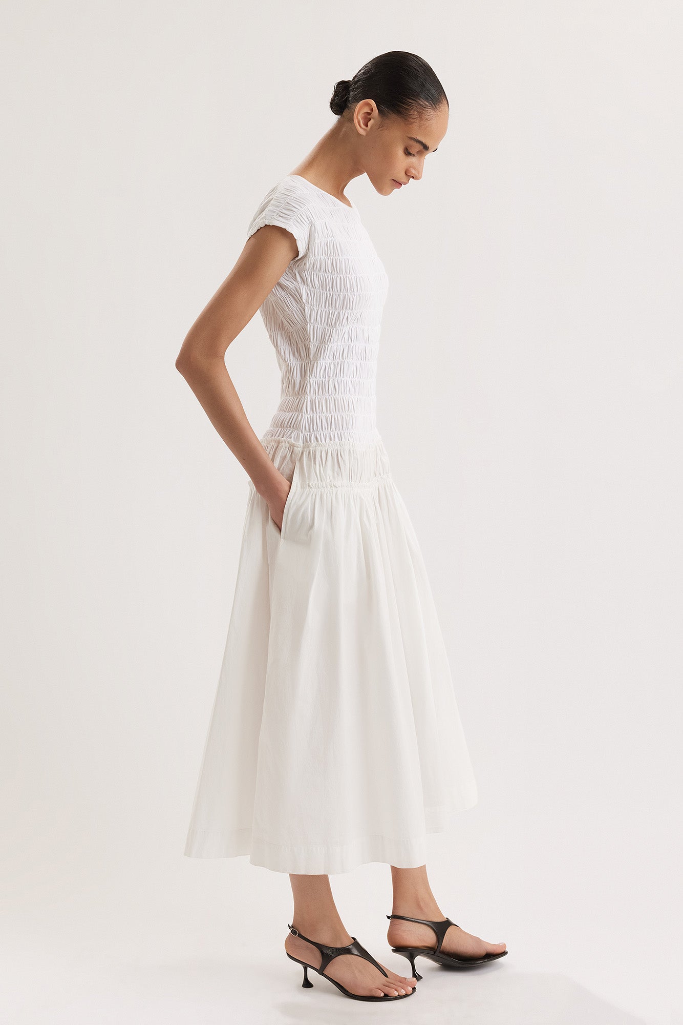 Meghna Dress in White