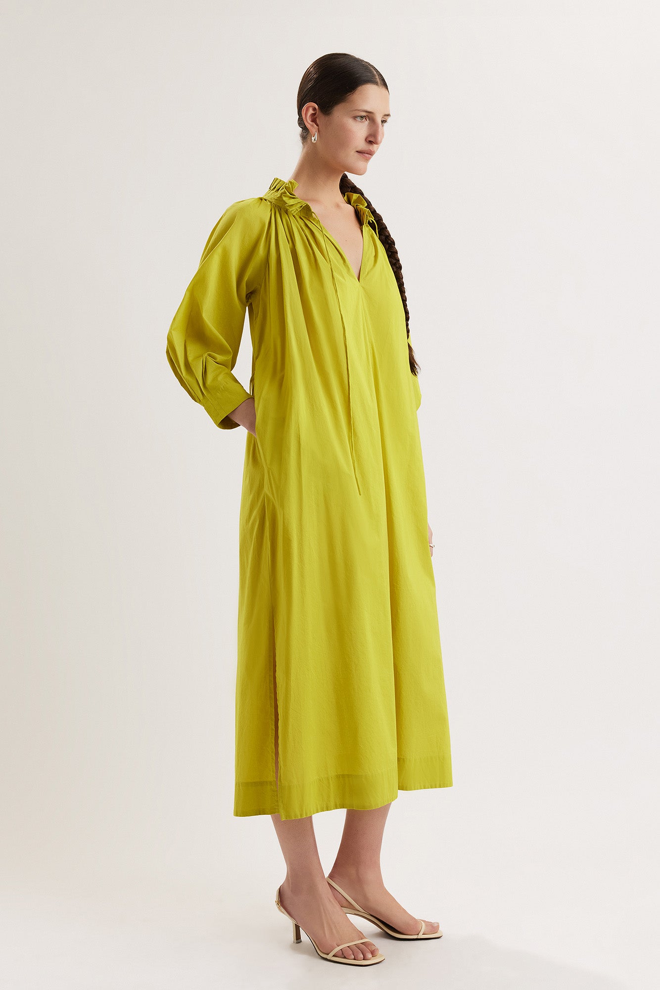 Shore Dress in Lime