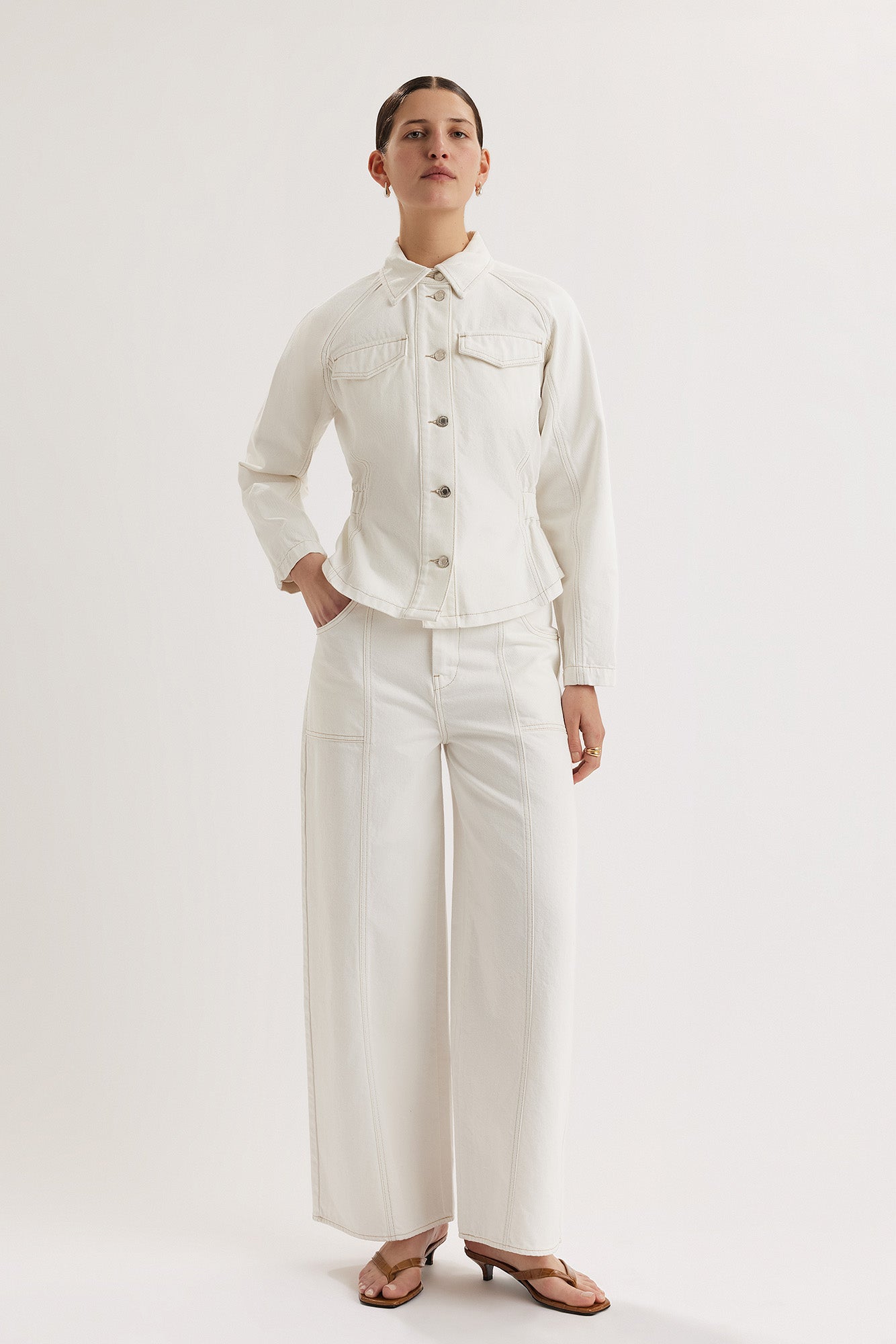 Rhea Jacket in Ecru