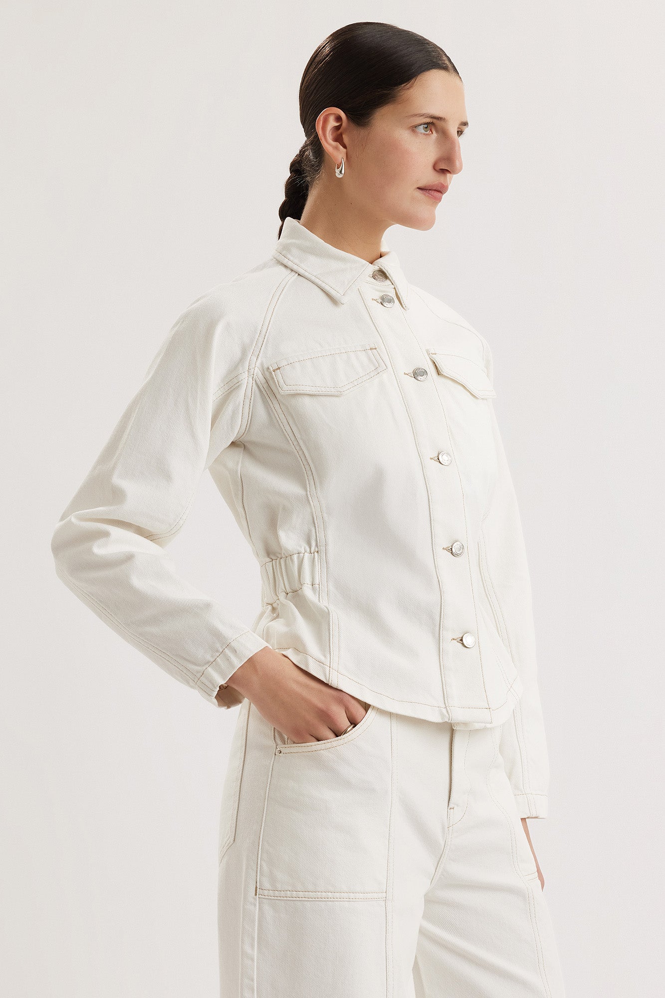 Rhea Jacket in Ecru