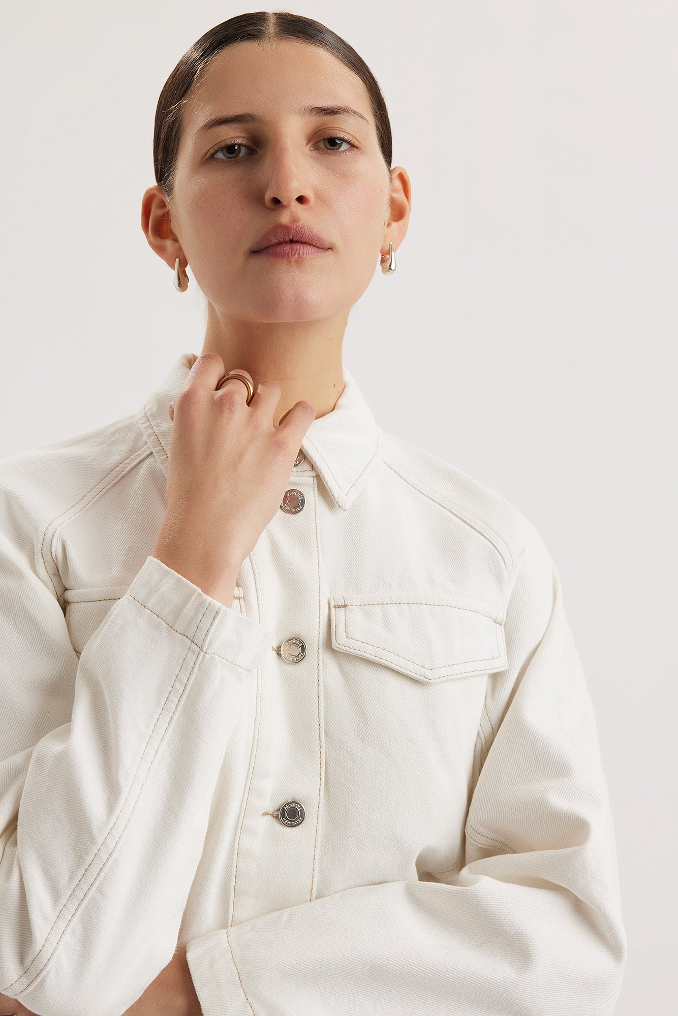 Rhea Jacket in Ecru