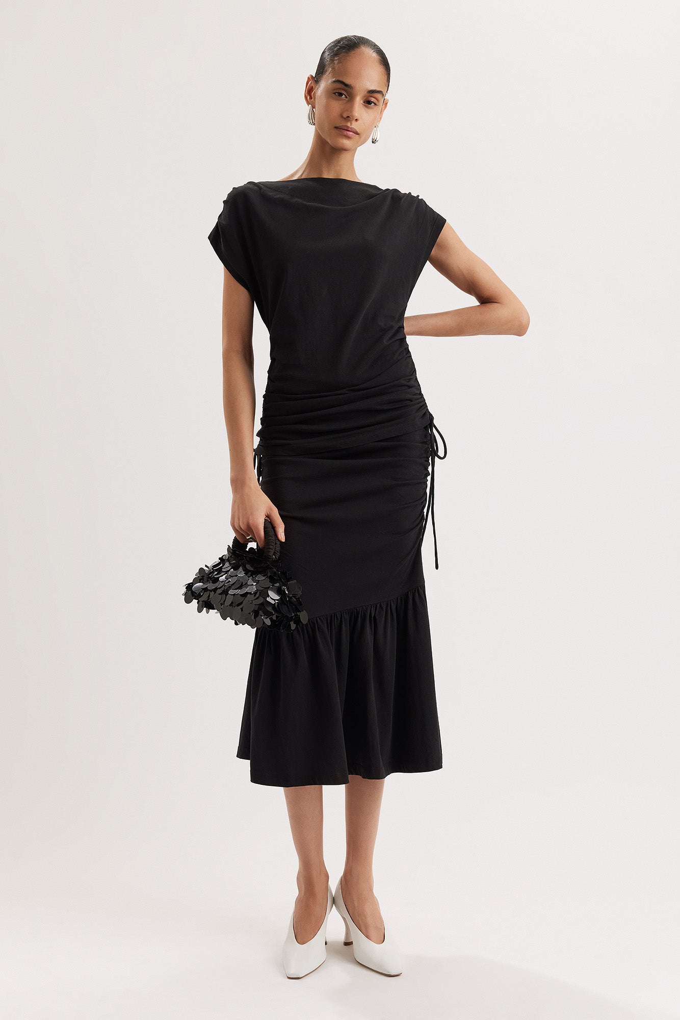 Lune Mini Sequin Bag in Black