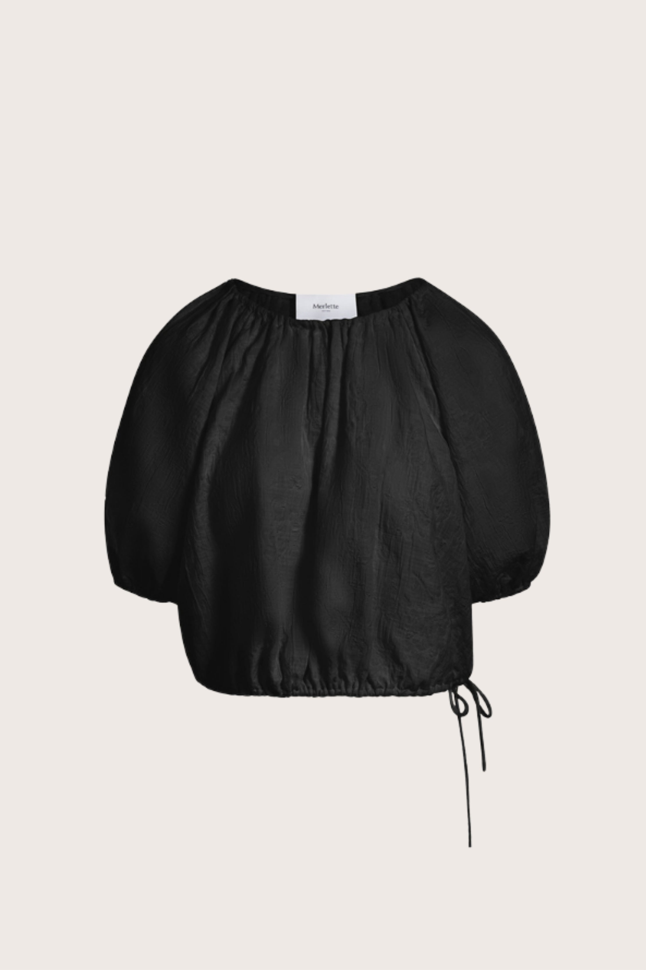 Lotus Top in Black Jacquard