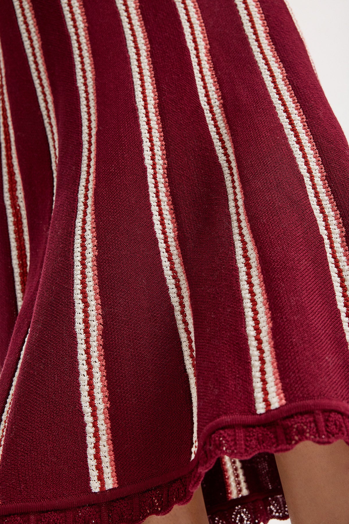 Nahua Skirt in Bordeaux Stripe