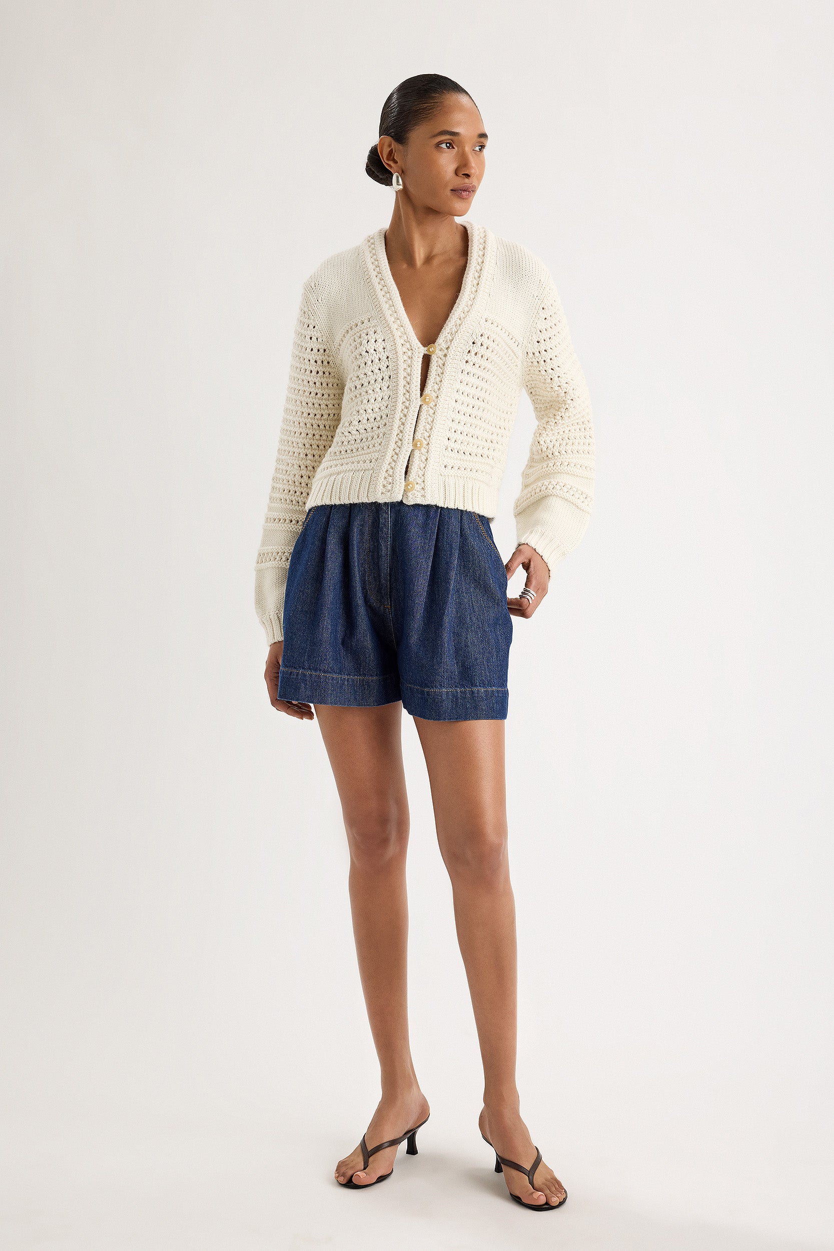 Malinalli Cardigan in Ivory