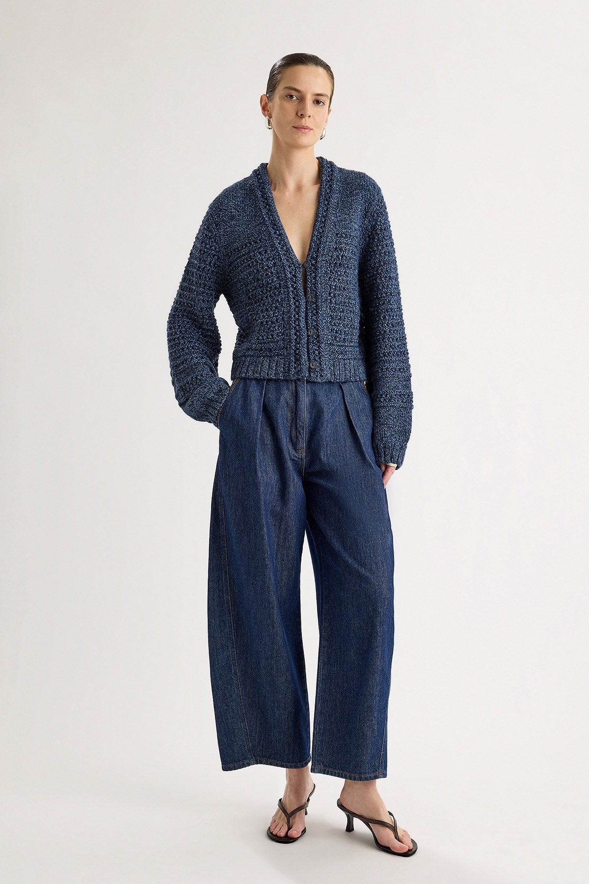 Malinalli Cardigan in Midnight