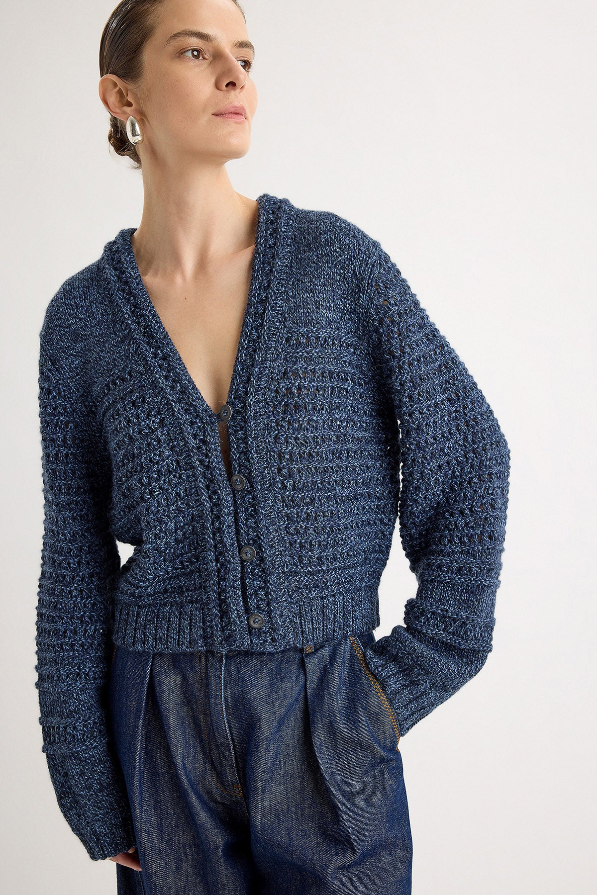 Malinalli Cardigan in Midnight