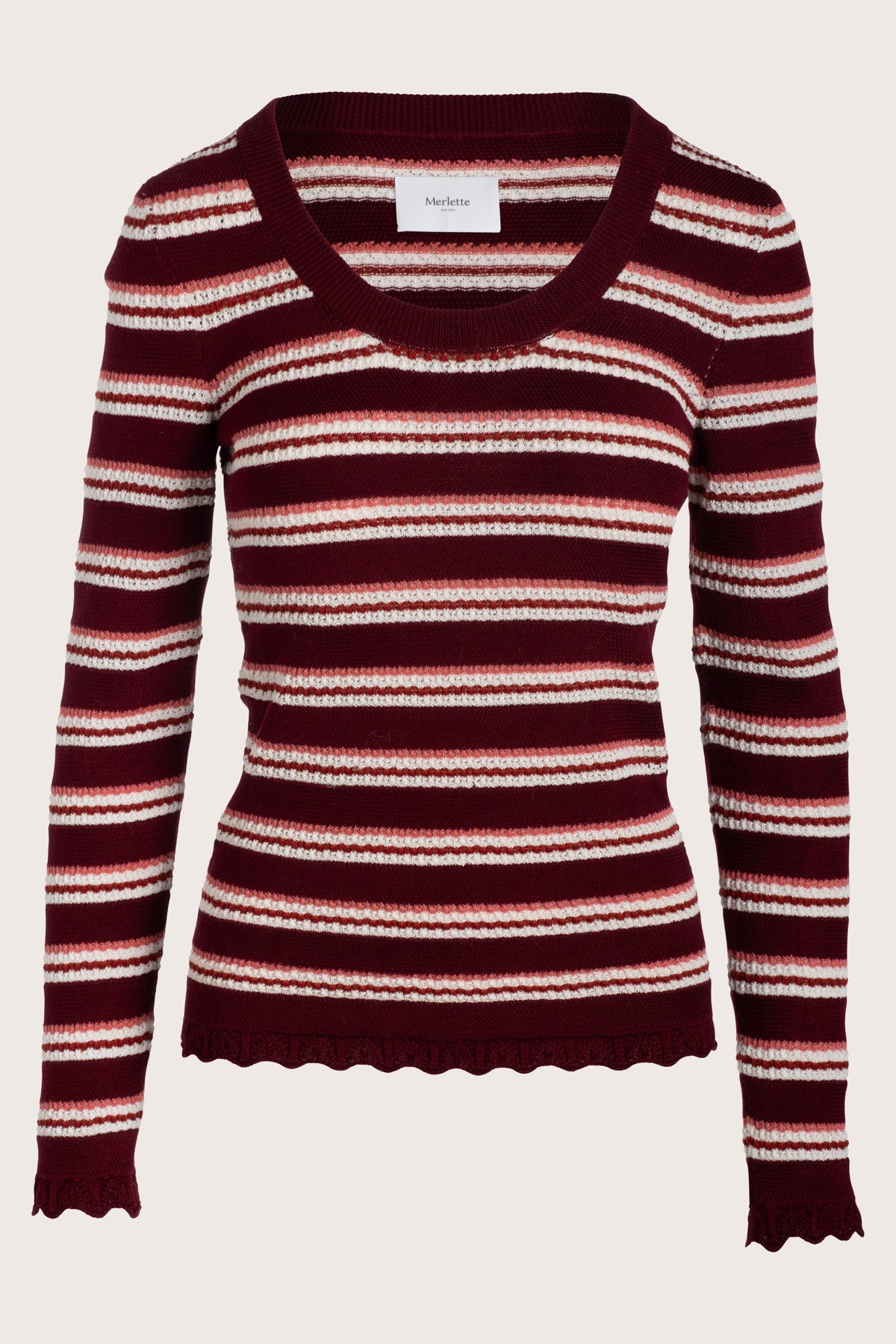 Izel Top Bordeaux Stripe