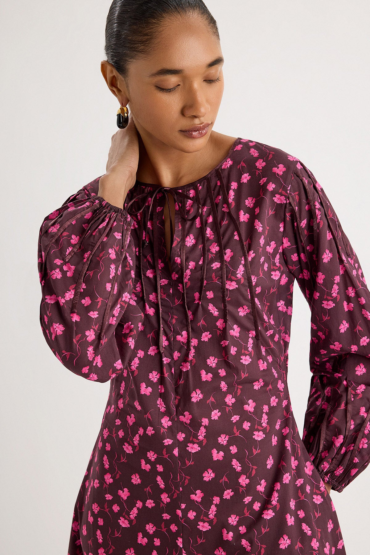 Sombra Dress in Berry Floral Print