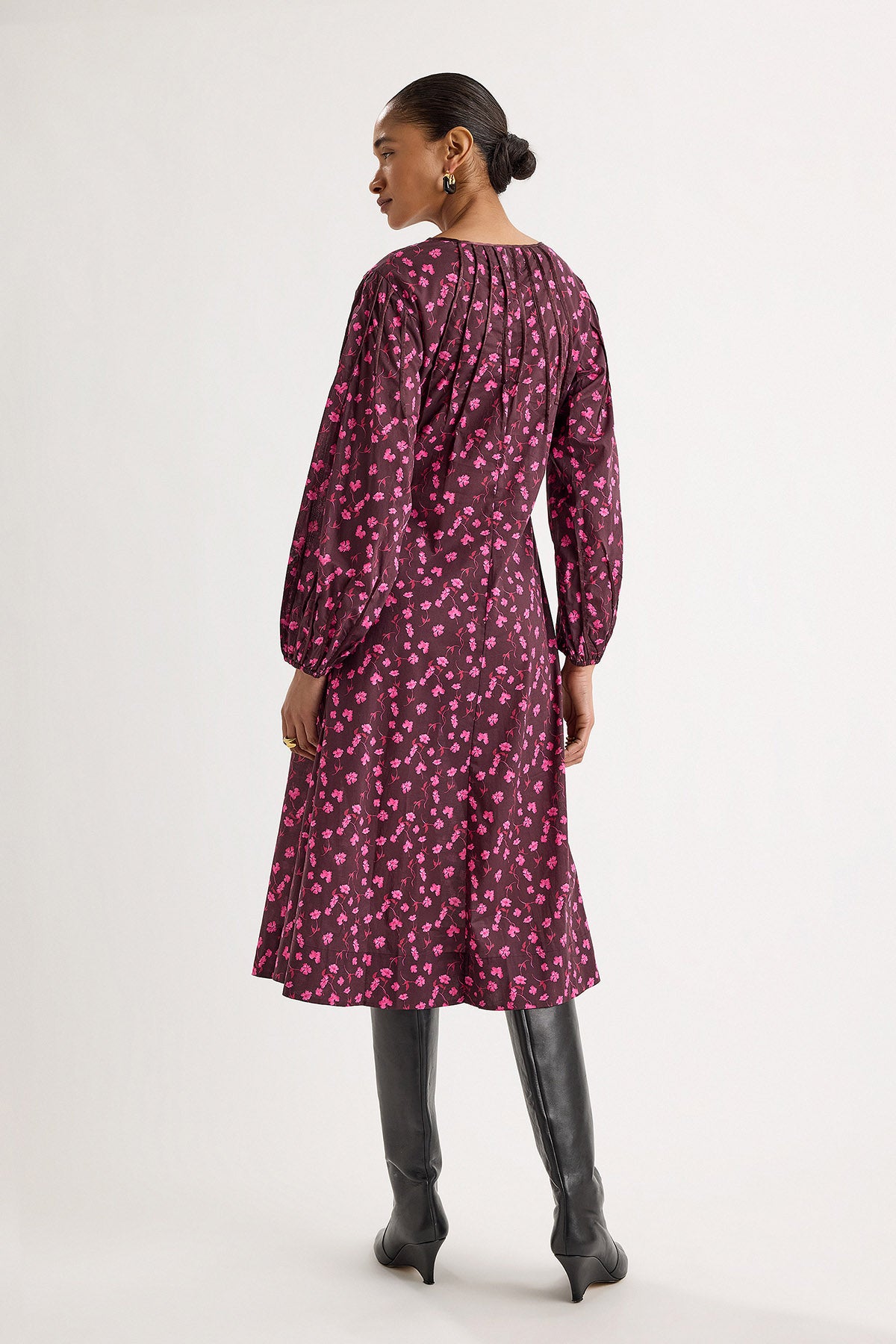 Sombra Dress in Berry Floral Print