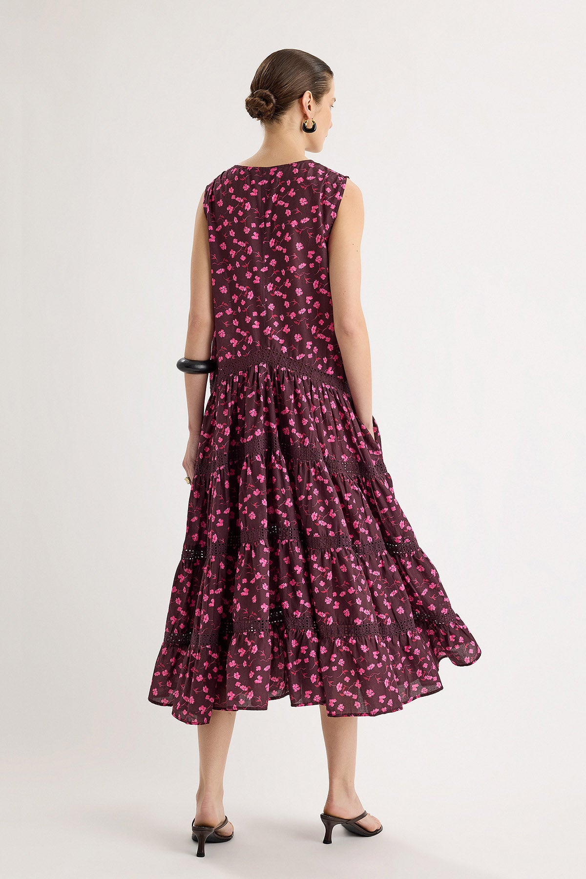 Wallis Dress in Berry Floral Print