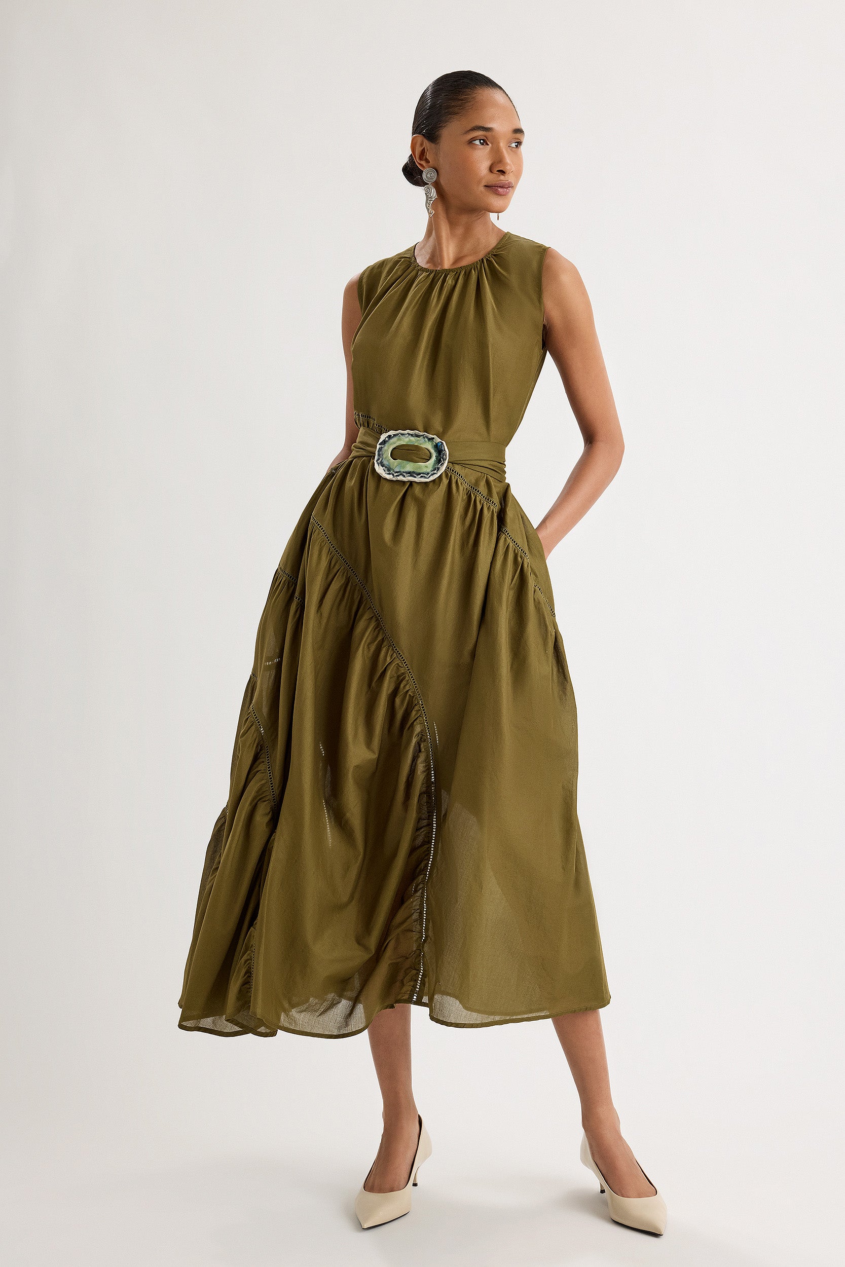 Valeria Dress in Olive