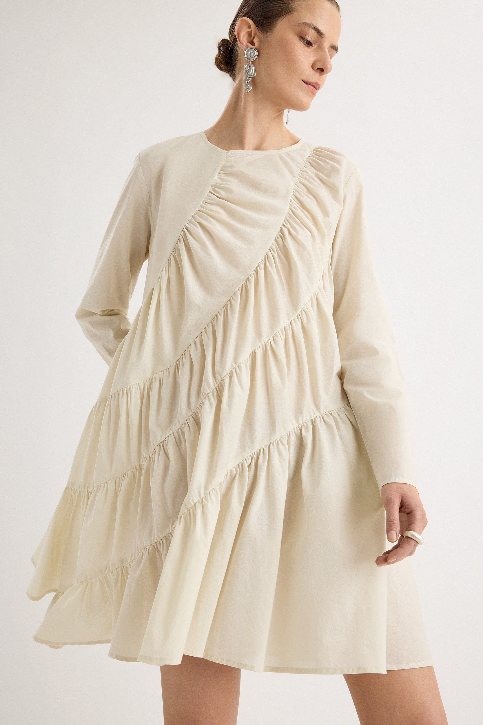 Solana Dress in Chalk
