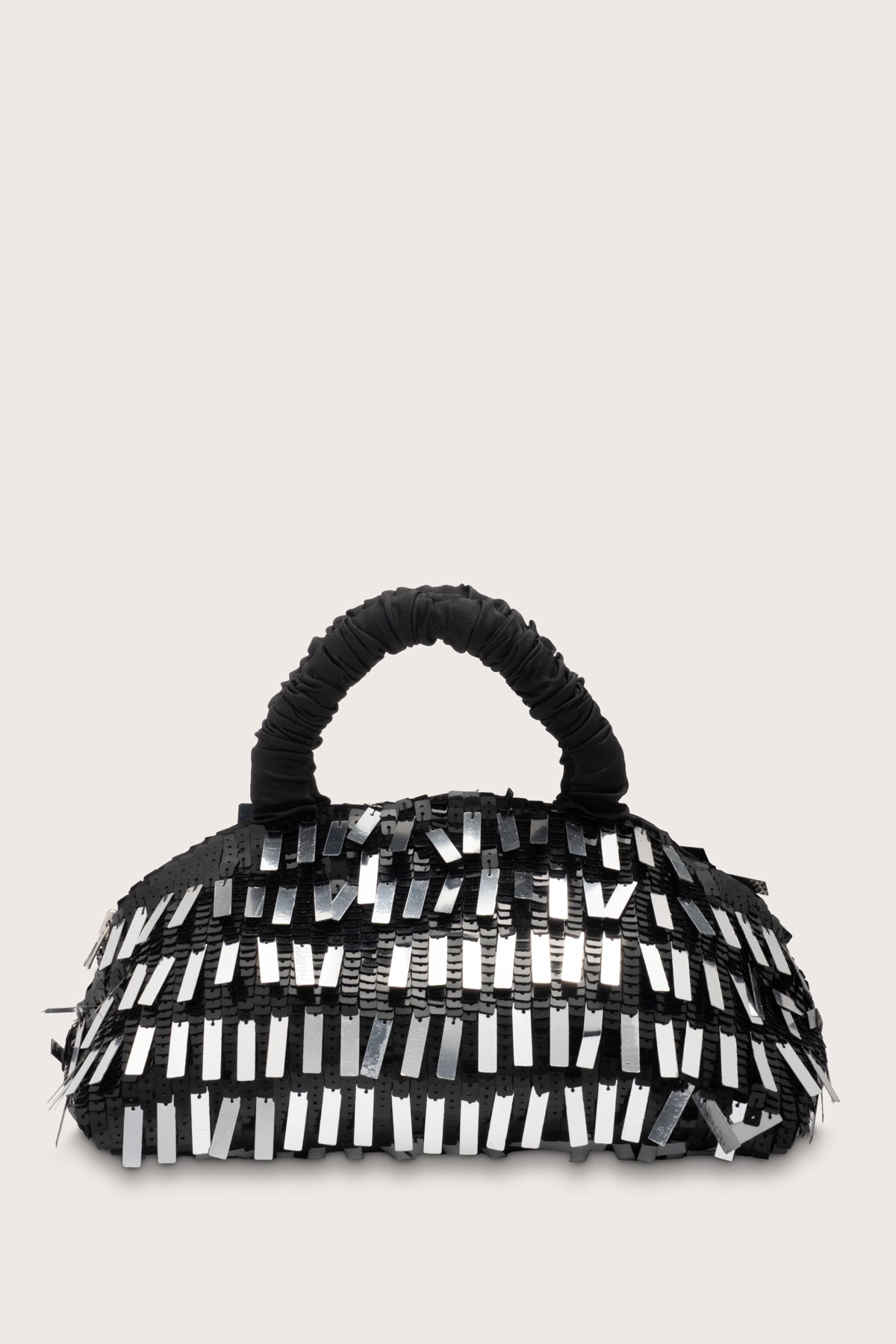 Lune Mini Sequin Bag Black Silver