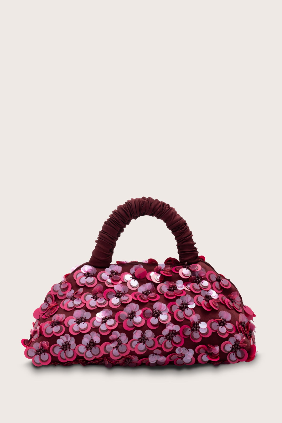 Lune Mini Embellished Bag in Bordeaux