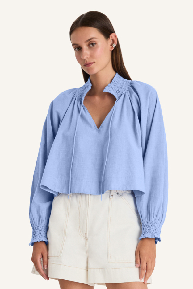 Helene Top in Chambray