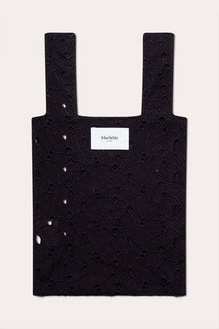 Merlette Eyelet Tote Bag In Black